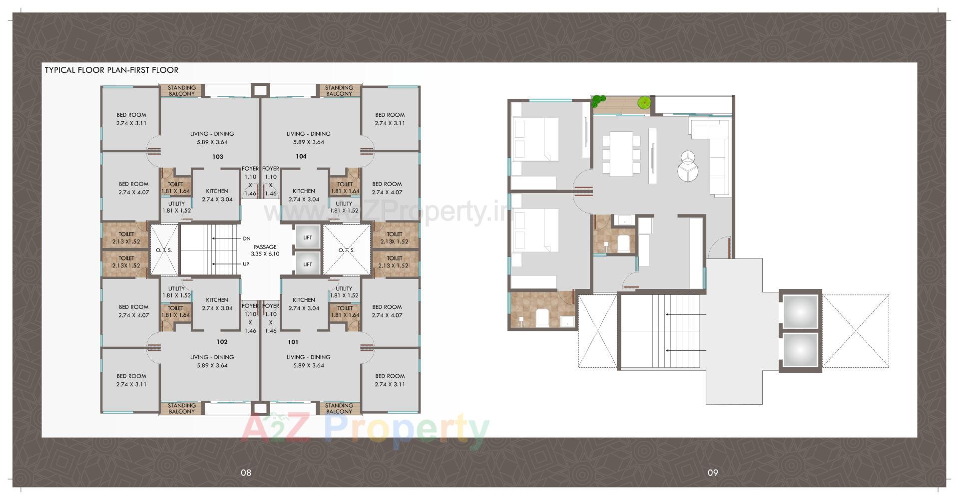 Layout of real estate project Tawhid Heights located at Tandalja, Vadodara, Gujarat