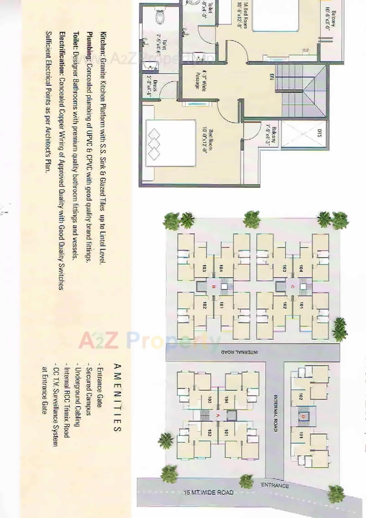 Layout of real estate project The Arrows located at Bhayli, Vadodara, Gujarat