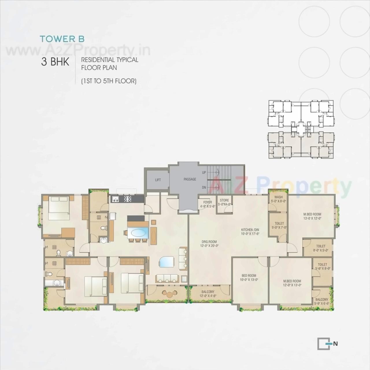 Layout of real estate project The Atlantic (tower A   Tower B) located at Tarsali, Vadodara, Gujarat
