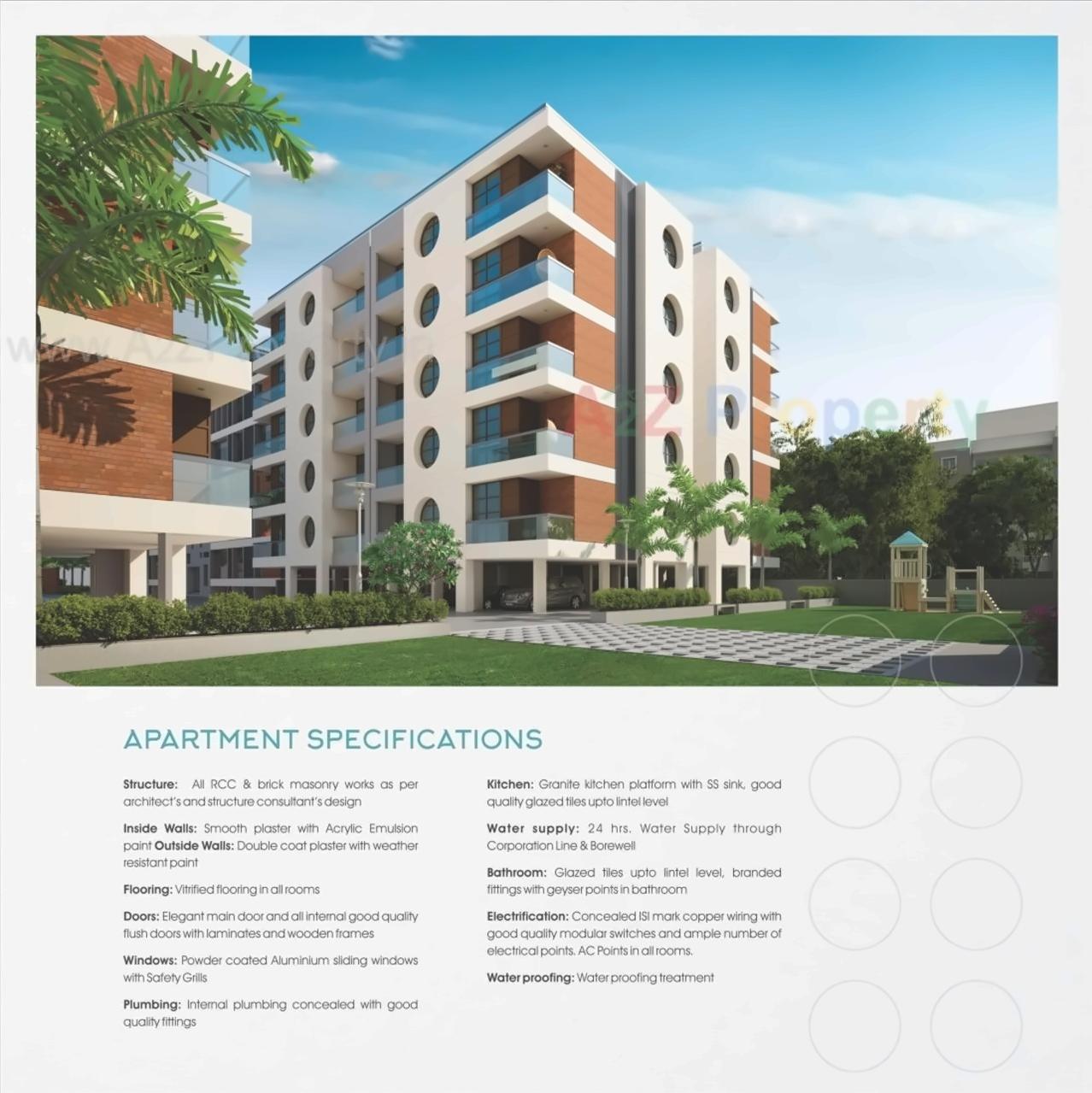 3D Elevation of real estate project The Atlantic (tower A   Tower B) located at Tarsali, Vadodara, Gujarat