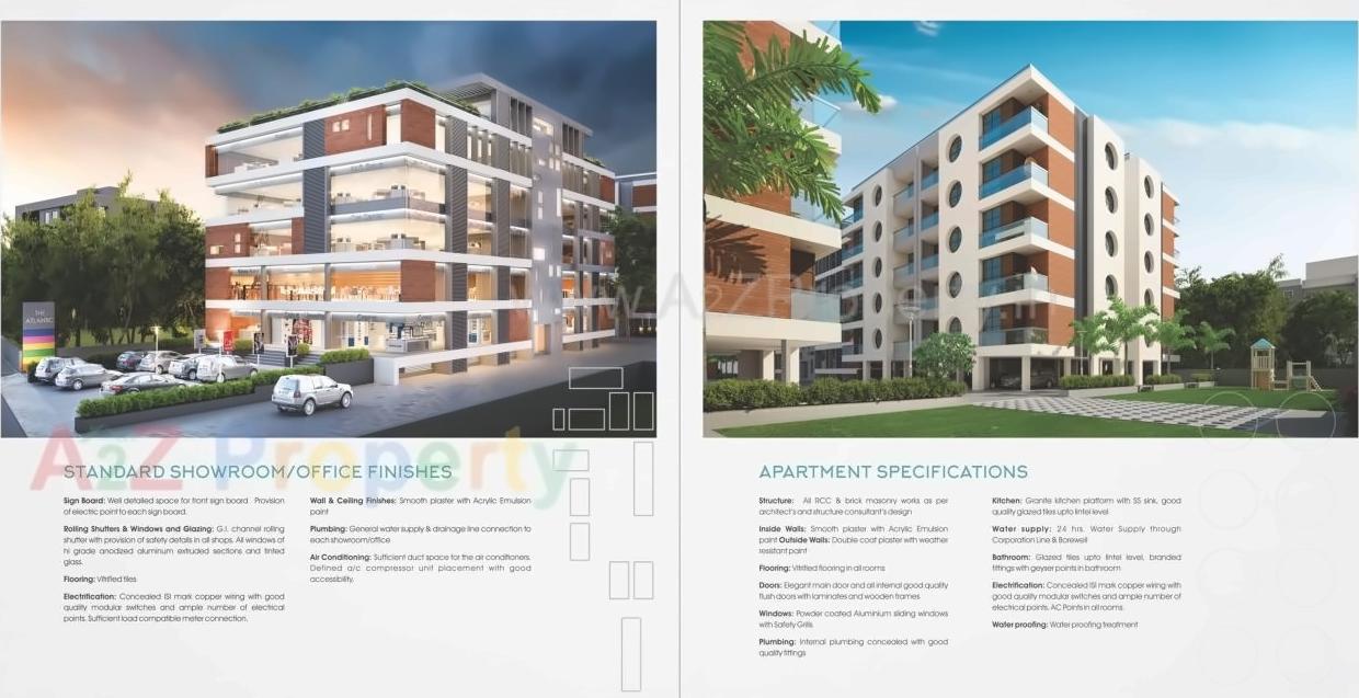 3D Elevation of real estate project The Atlantic (tower A   Tower B) located at Tarsali, Vadodara, Gujarat