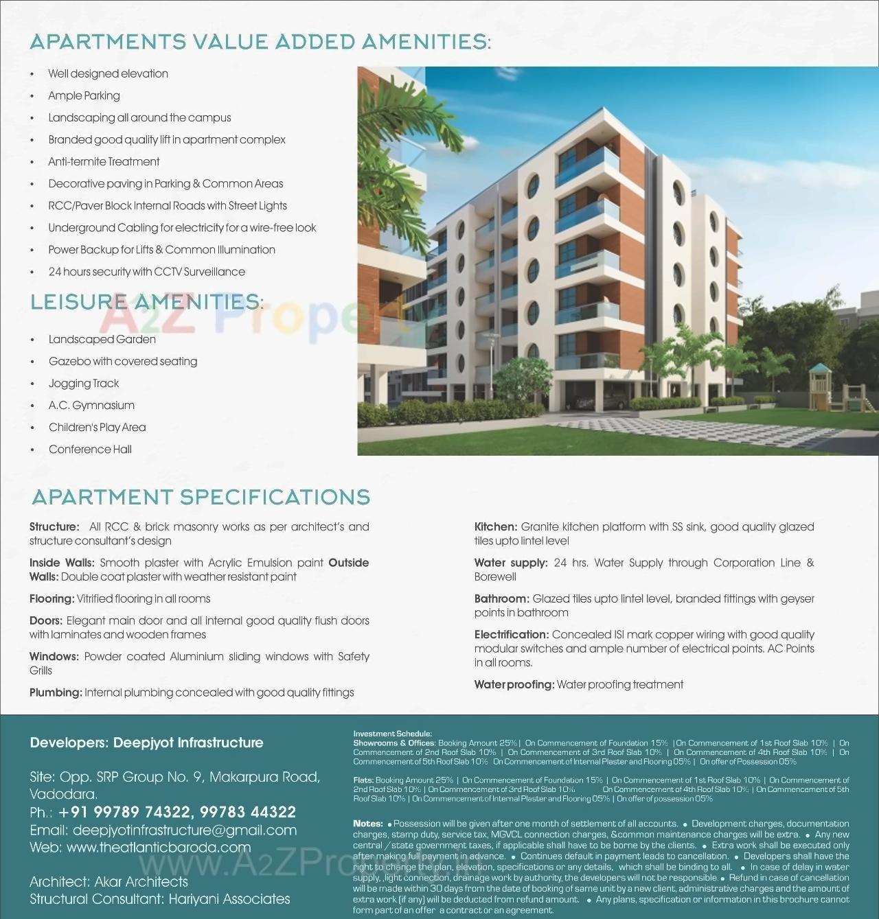  of real estate project The Atlantic (tower C   D) located at Tarsali, Vadodara, Gujarat