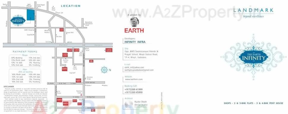  of real estate project The Earth Infinity located at Bhayli, Vadodara, Gujarat