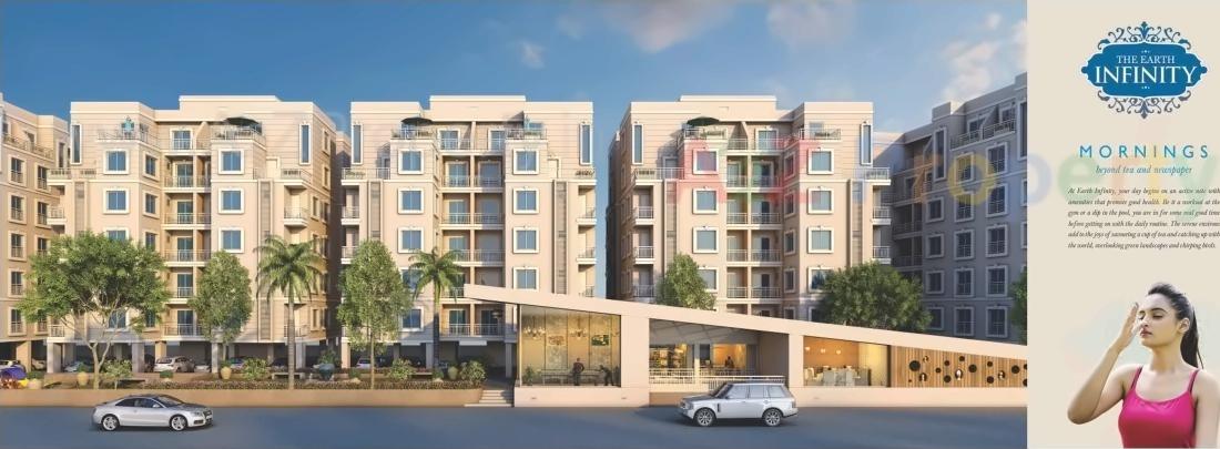 3D Elevation of real estate project The Earth Infinity located at Bhayli, Vadodara, Gujarat