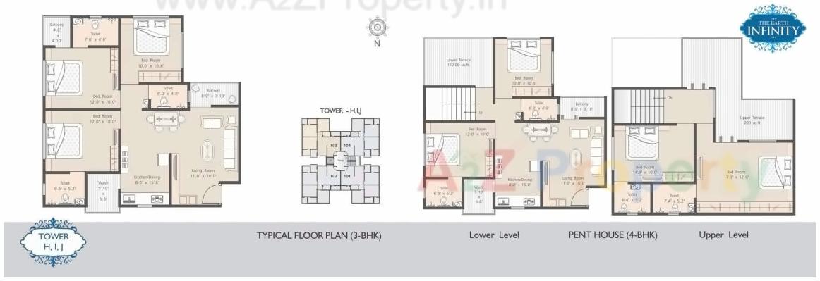 Layout of real estate project The Earth Infinity located at Bhayli, Vadodara, Gujarat