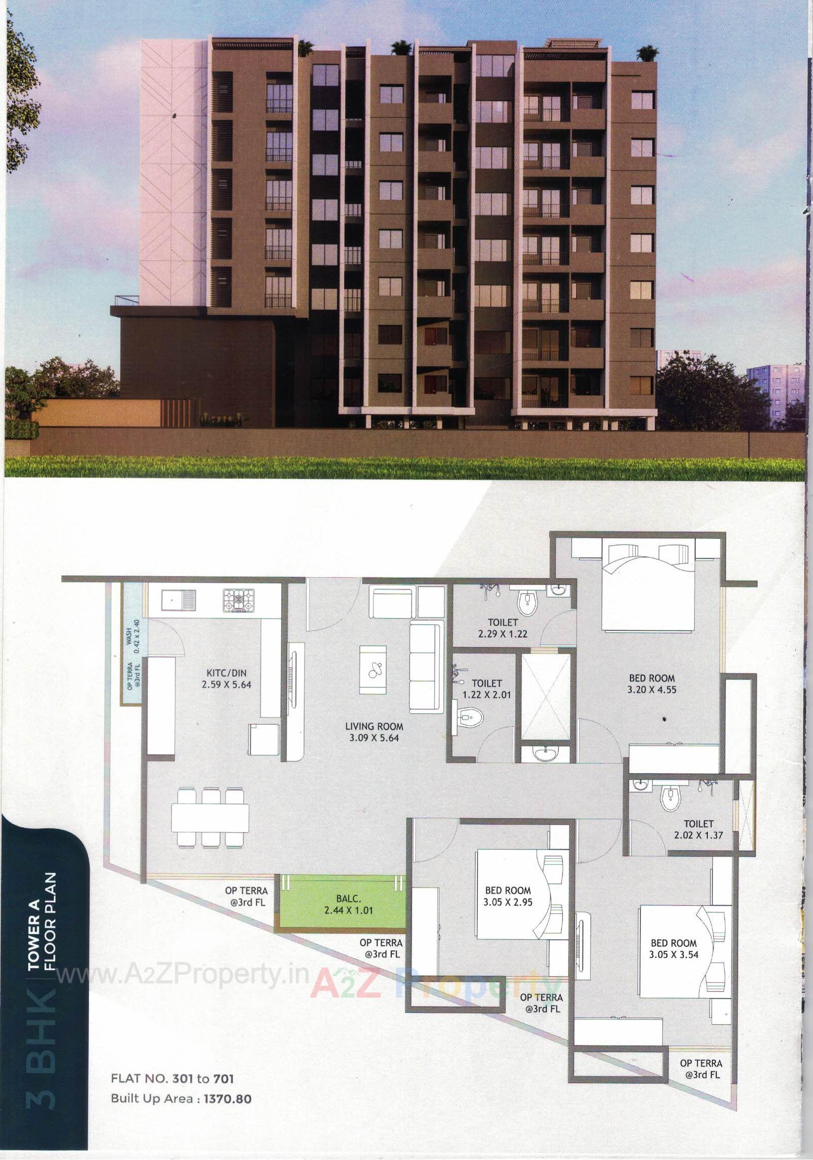 Layout of real estate project The Eminence located at Tarsali, Vadodara, Gujarat