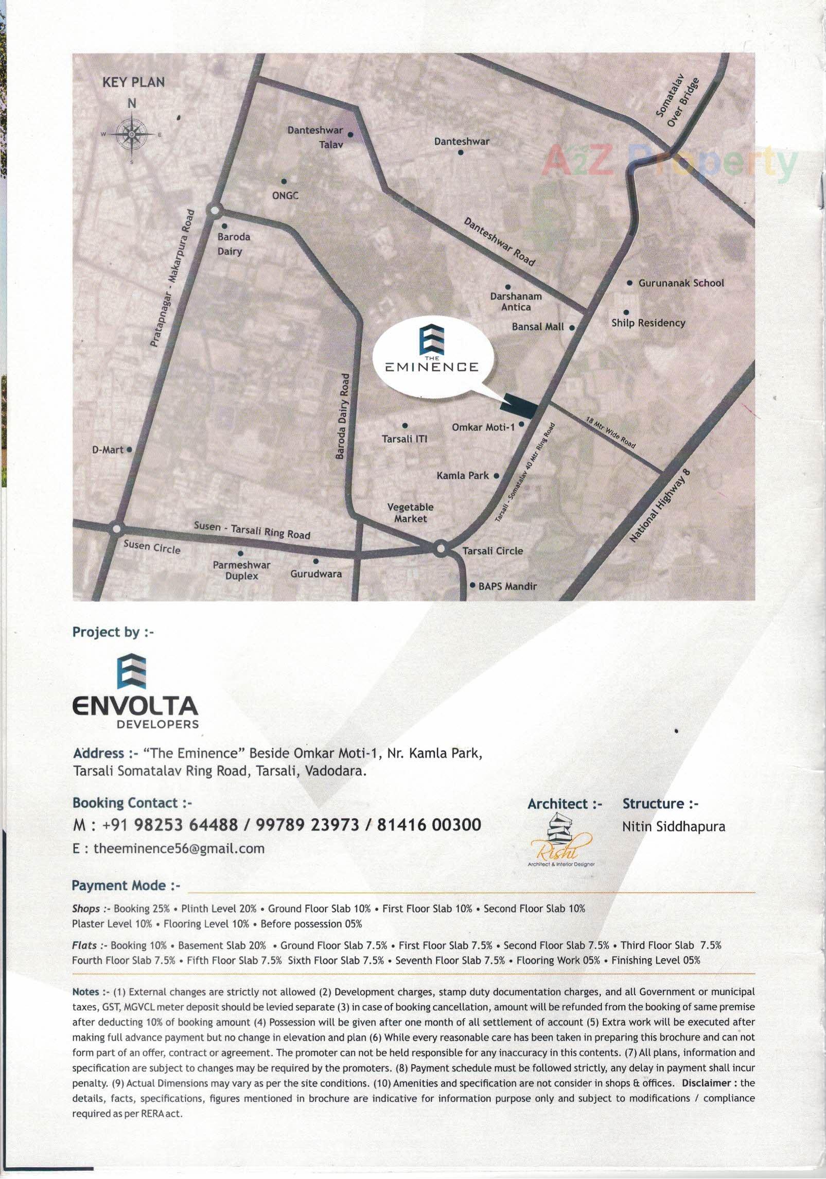  of real estate project The Eminence located at Tarsali, Vadodara, Gujarat