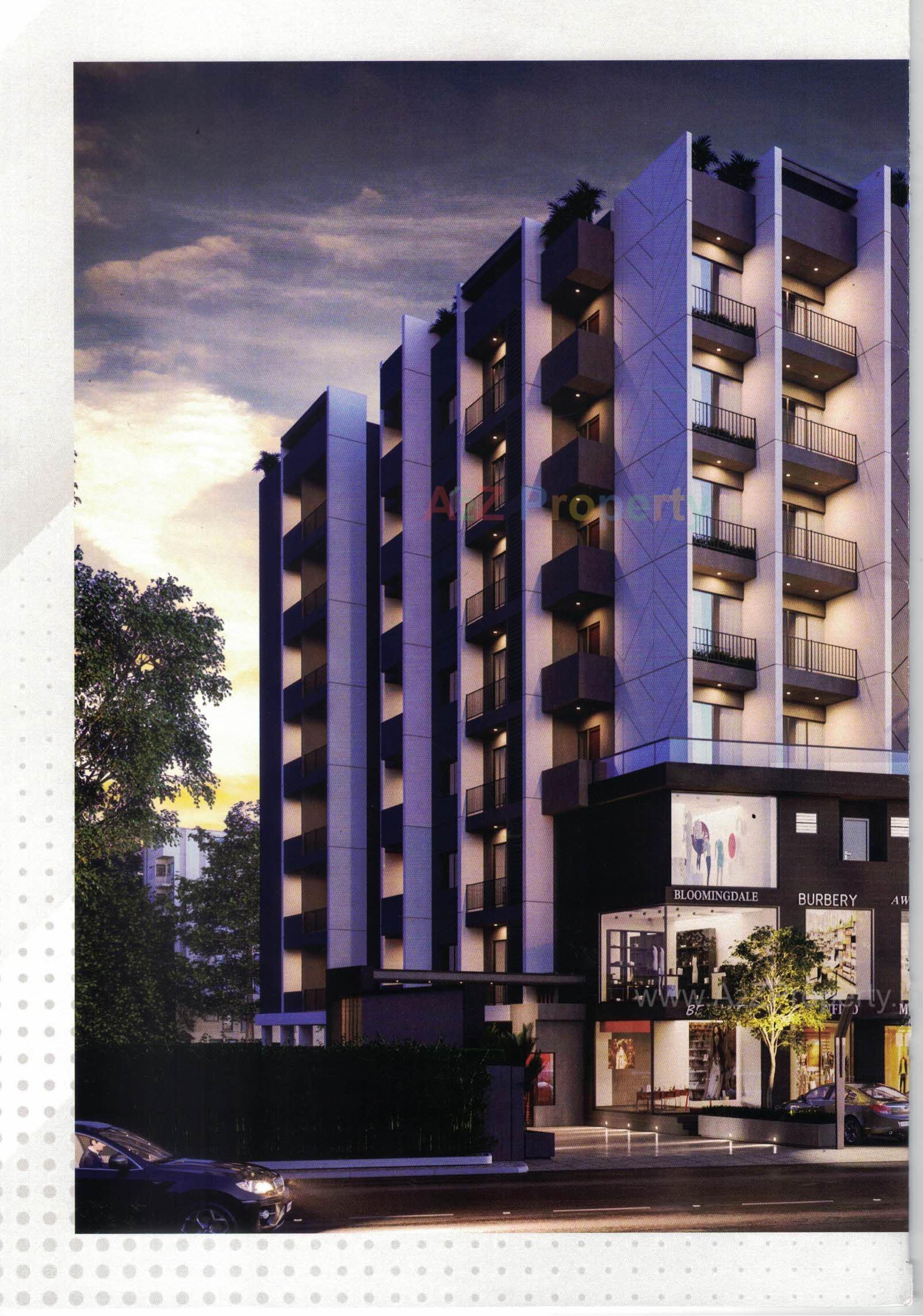 3D Elevation of real estate project The Eminence located at Tarsali, Vadodara, Gujarat