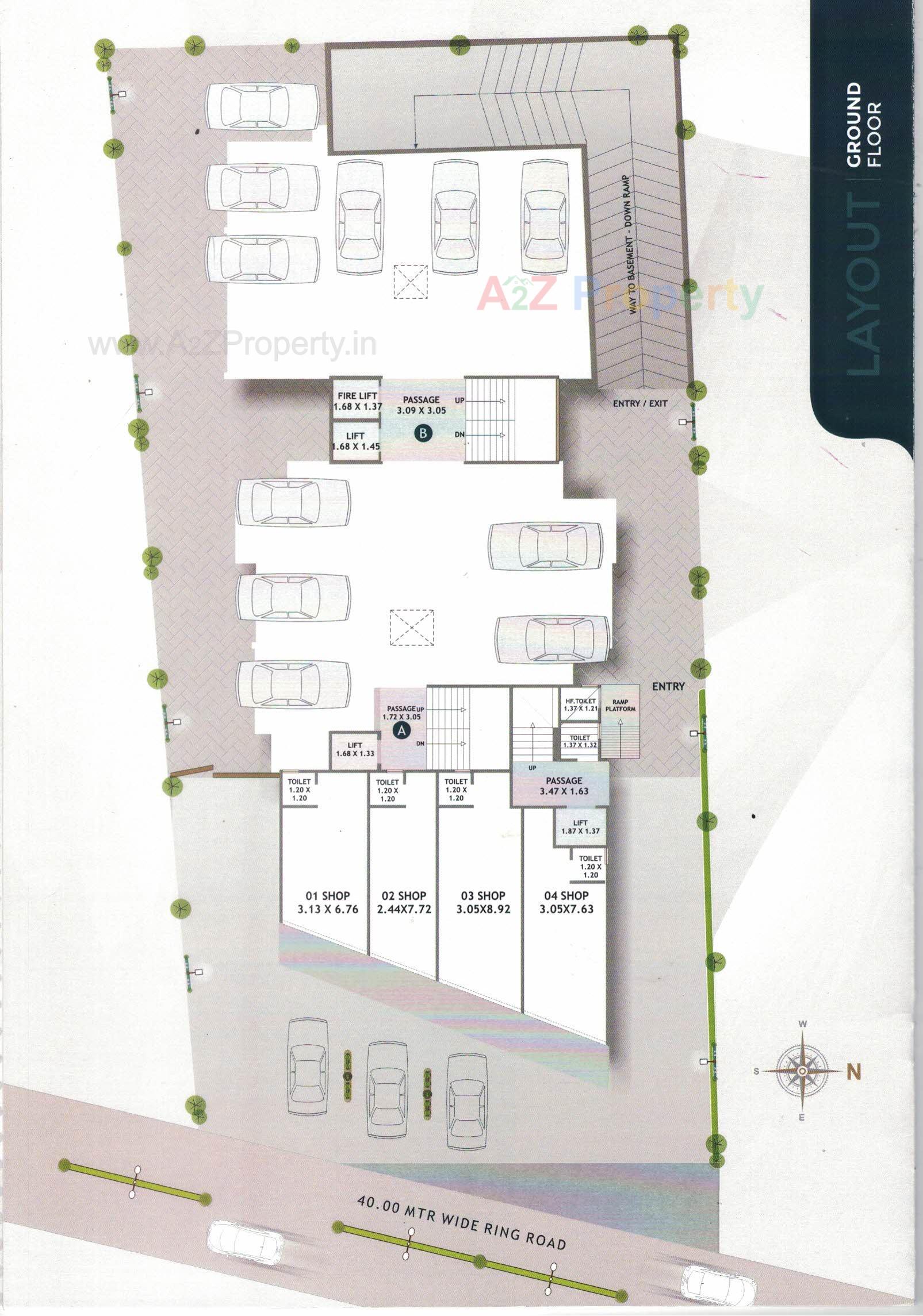 Layout of real estate project The Eminence located at Tarsali, Vadodara, Gujarat