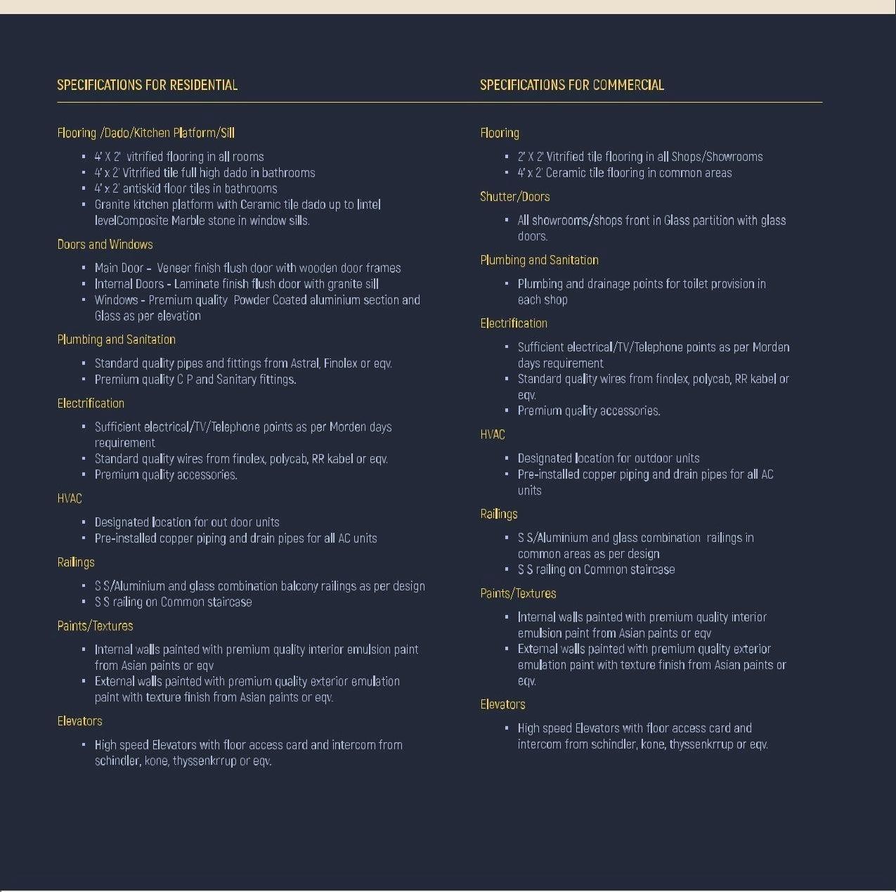 Project Specifications