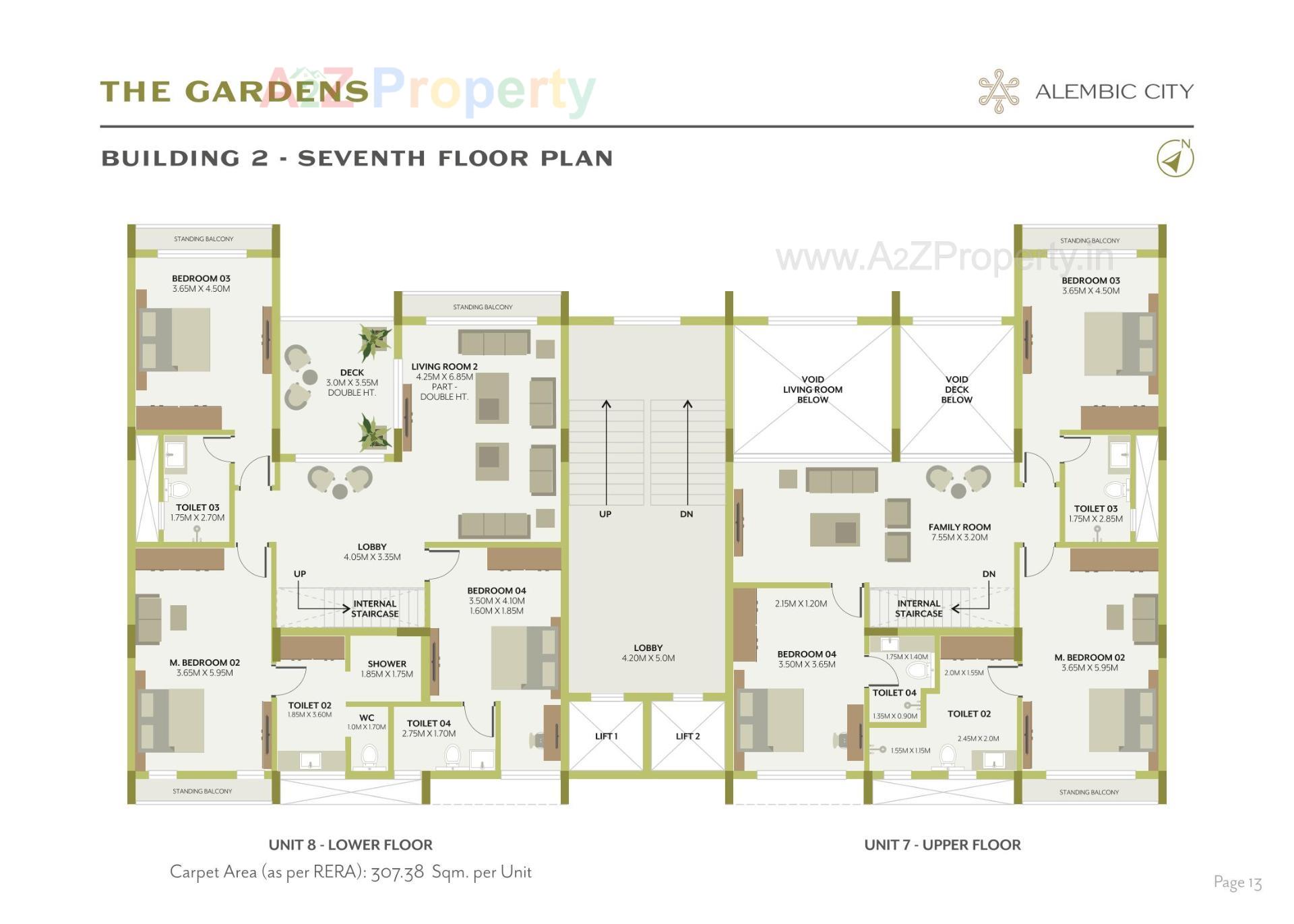 Layout of real estate project The Gardens located at Gorwa, Vadodara, Gujarat