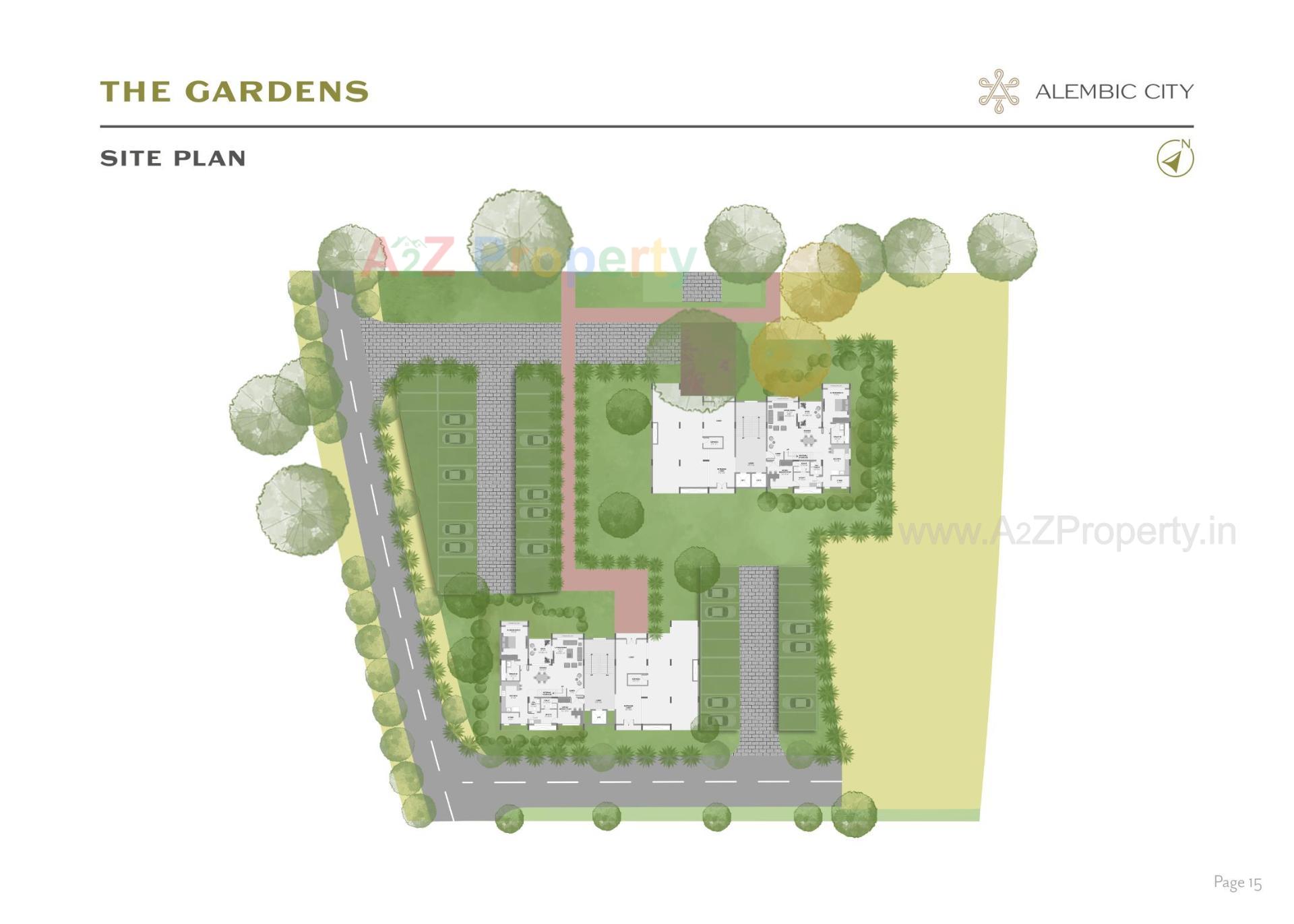 Layout of real estate project The Gardens located at Gorwa, Vadodara, Gujarat
