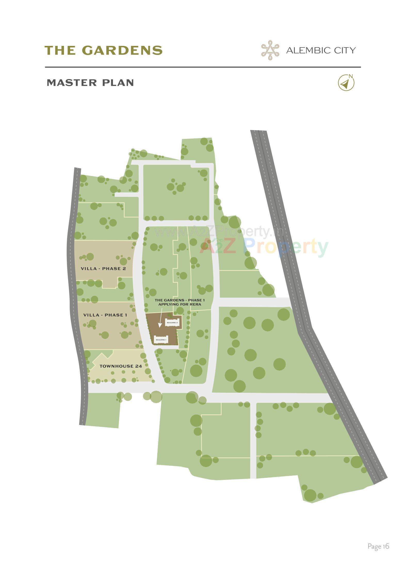 Layout of real estate project The Gardens located at Gorwa, Vadodara, Gujarat