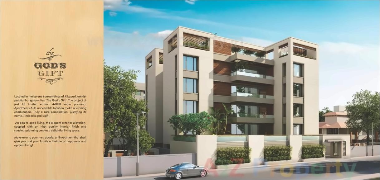 3D Elevation of real estate project The God's Gift Premium Apartments located at Jetalpur, Vadodara, Gujarat