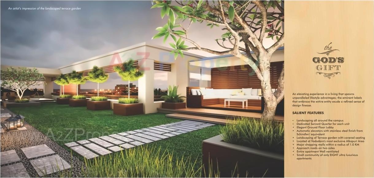 3D Elevation of real estate project The God's Gift Premium Apartments located at Jetalpur, Vadodara, Gujarat