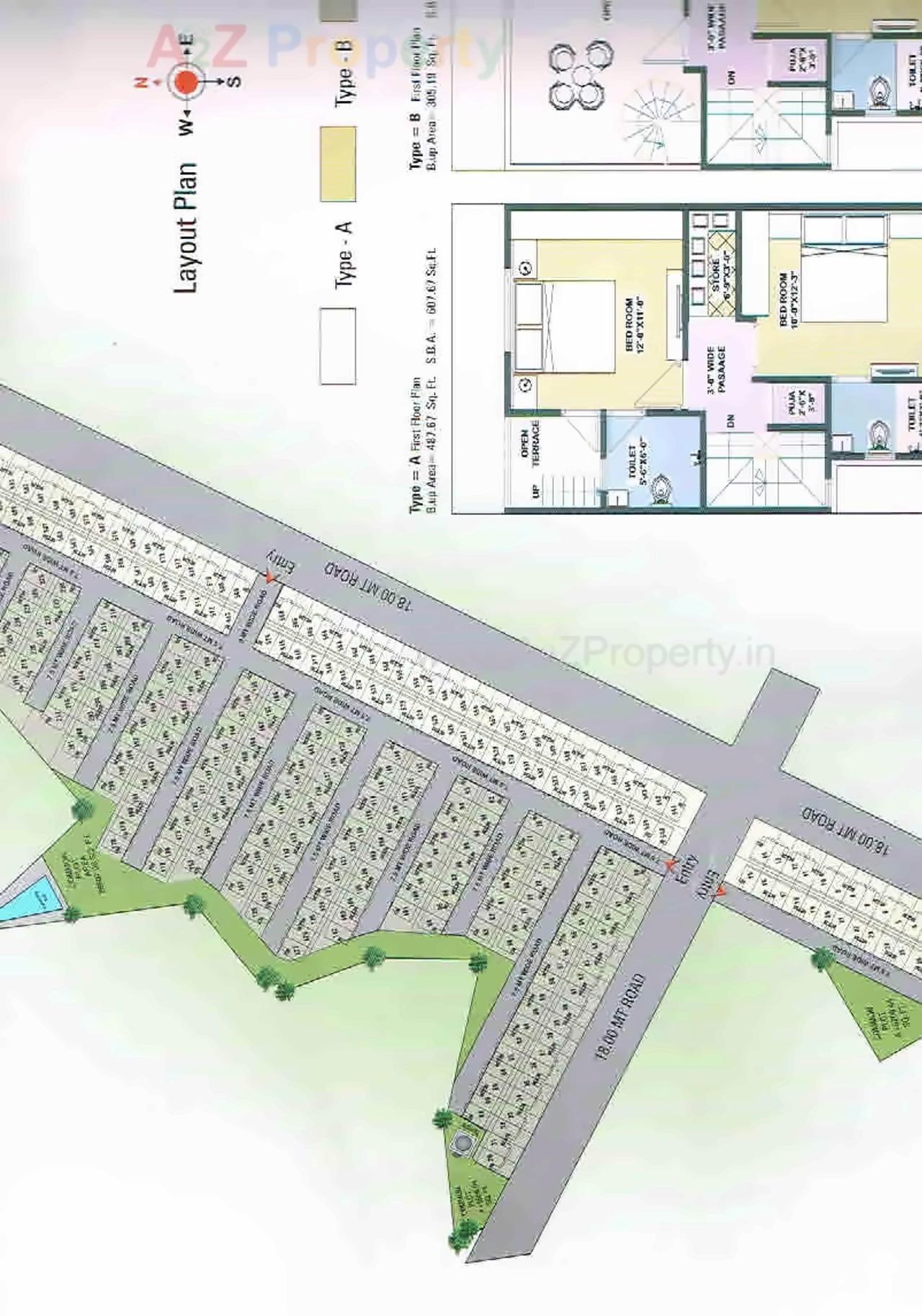 Layout of real estate project The Gokulesh City located at Jobantekri, Vadodara, Gujarat