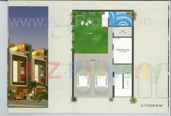 Layout of real estate project The Hamptons located at Gotri, Vadodara, Gujarat