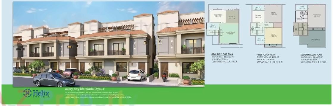 Layout of real estate project The Helix Luxuria located at Vadsar, Vadodara, Gujarat