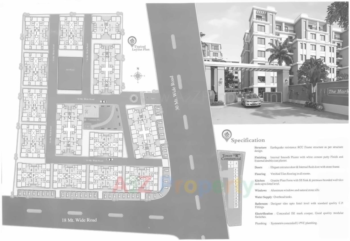 Layout of real estate project The Mark located at Bill, Vadodara, Gujarat