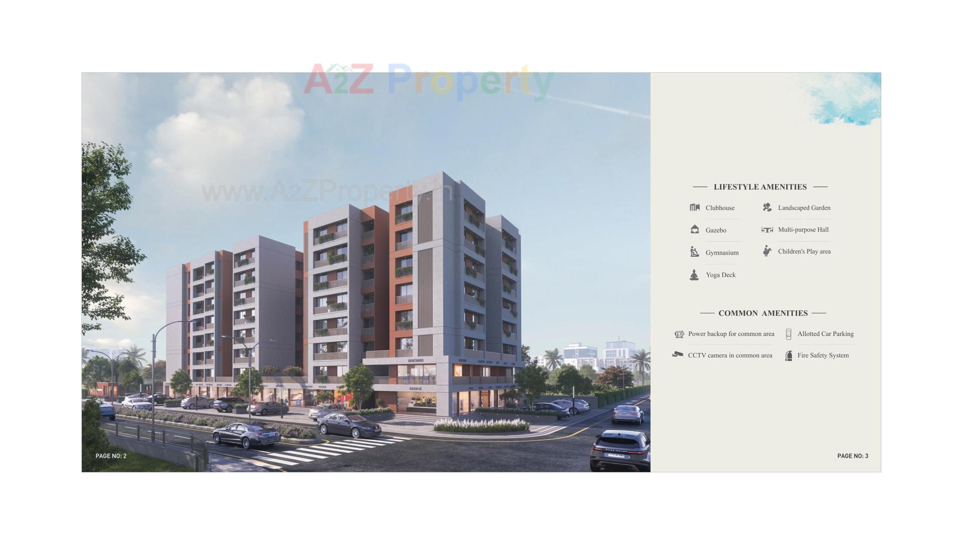 3D Elevation of real estate project The Nest located at Vadsar, Vadodara, Gujarat