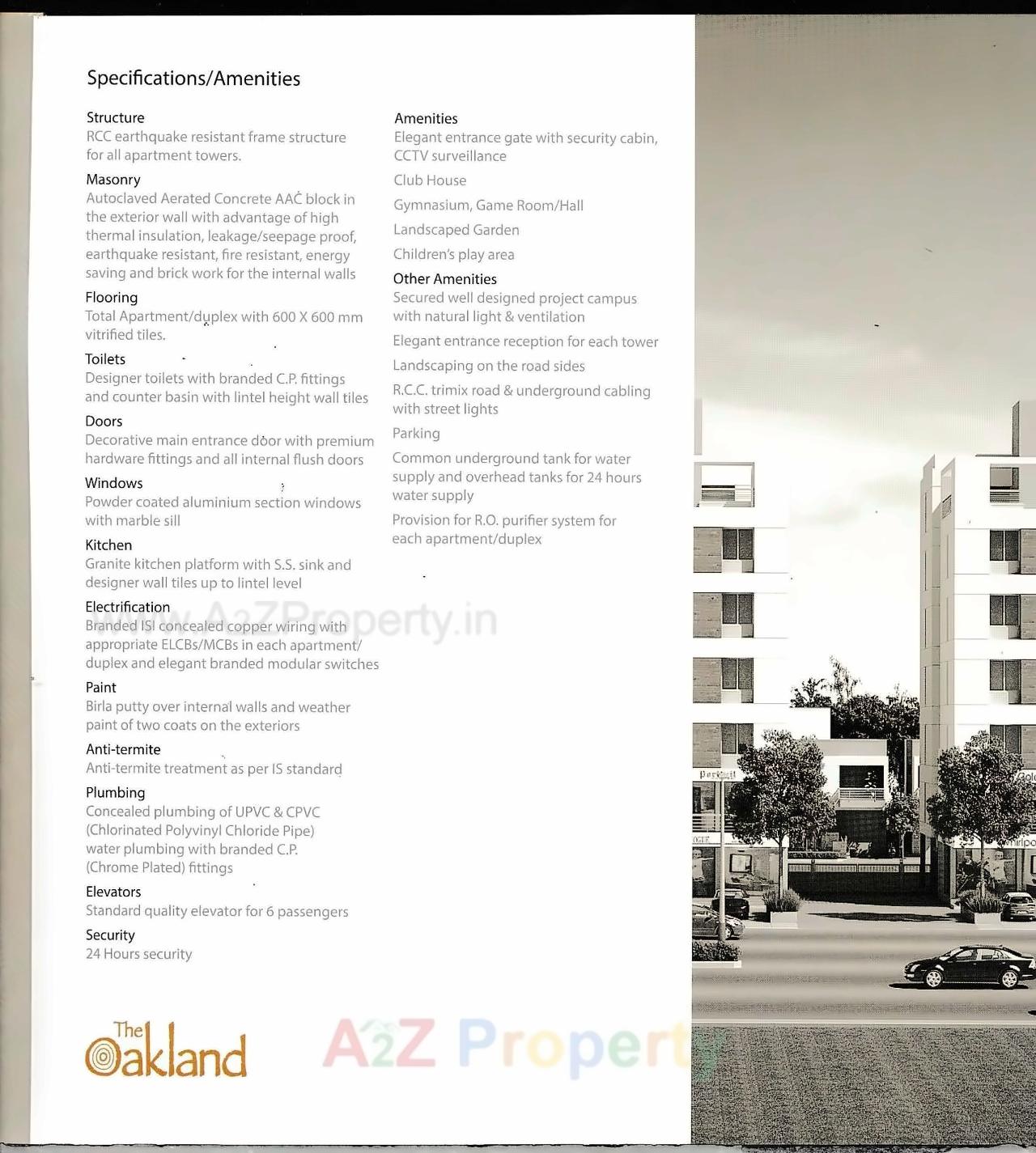  of real estate project The Oakland located at Amodar, Vadodara, Gujarat