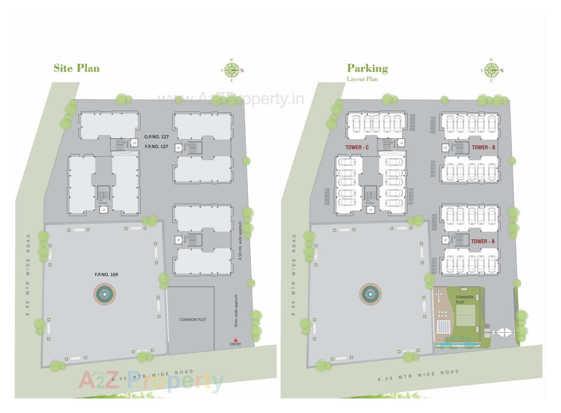 Layout of real estate project The Palace Green Life located at Gotri, Vadodara, Gujarat