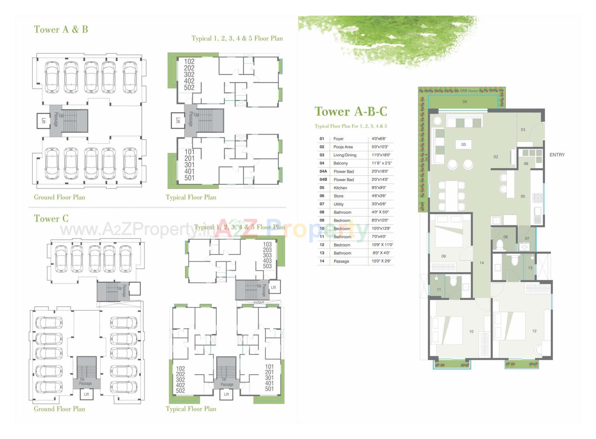 Layout of real estate project The Palace Green Life located at Gotri, Vadodara, Gujarat