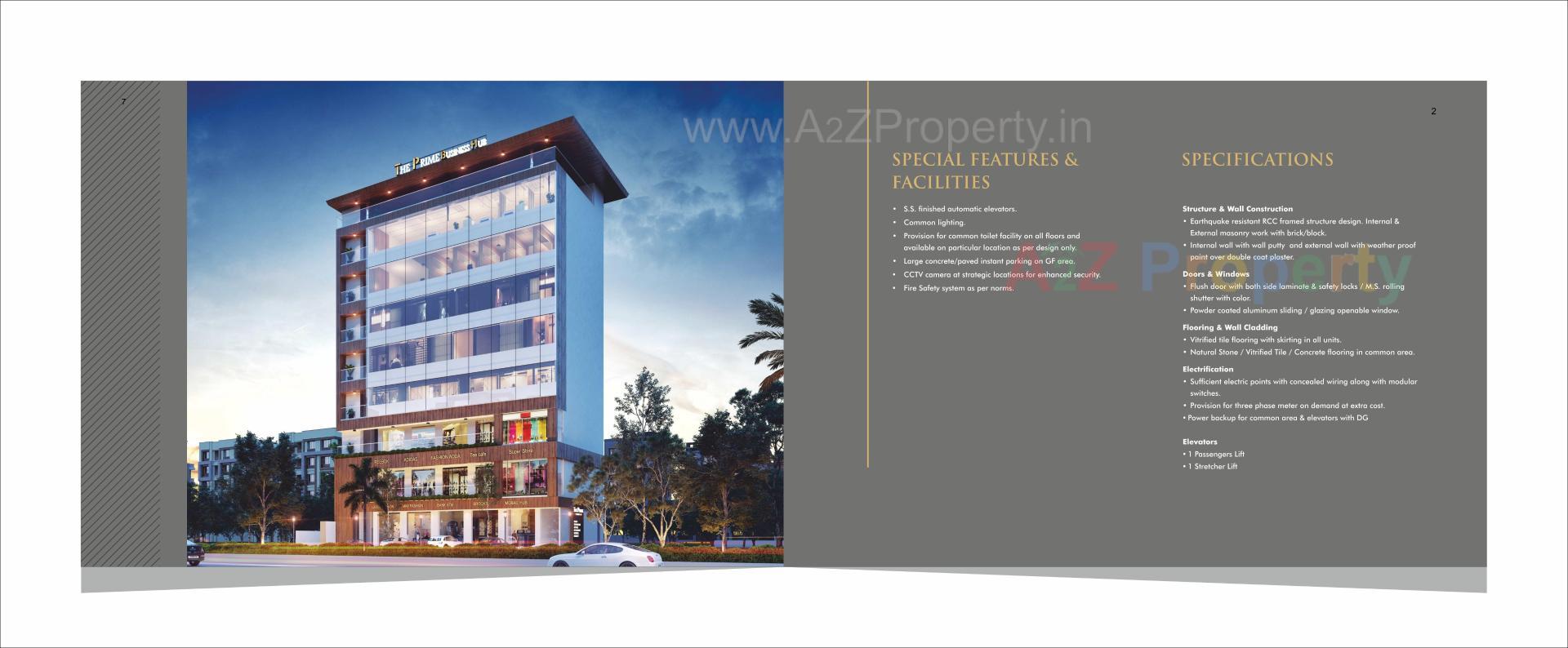3D Elevation of real estate project The Prime Business Hub located at Vadodara, Vadodara, Gujarat
