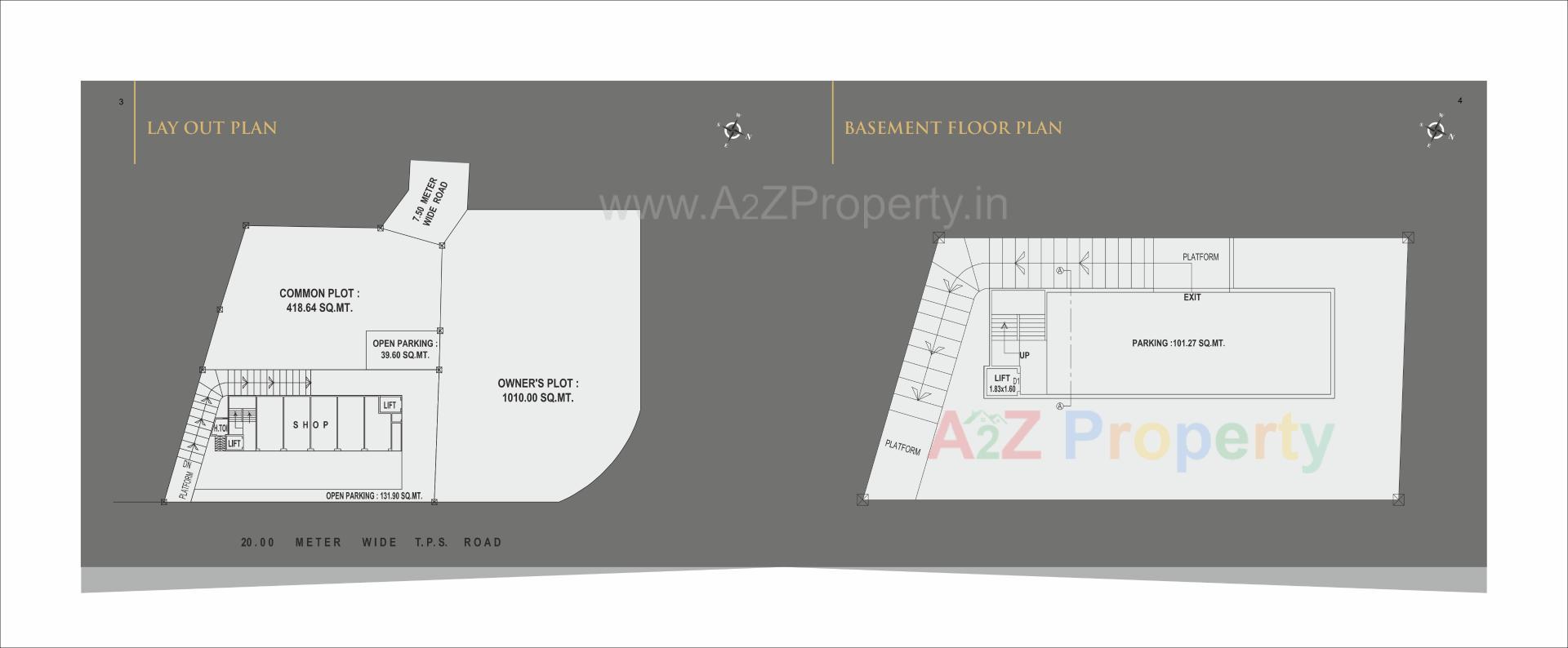 Layout of real estate project The Prime Business Hub located at Vadodara, Vadodara, Gujarat
