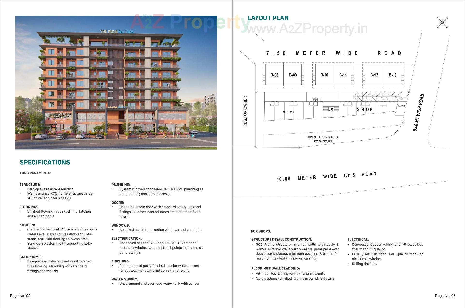  of real estate project The Prime Sky View located at Sayajipura, Vadodara, Gujarat