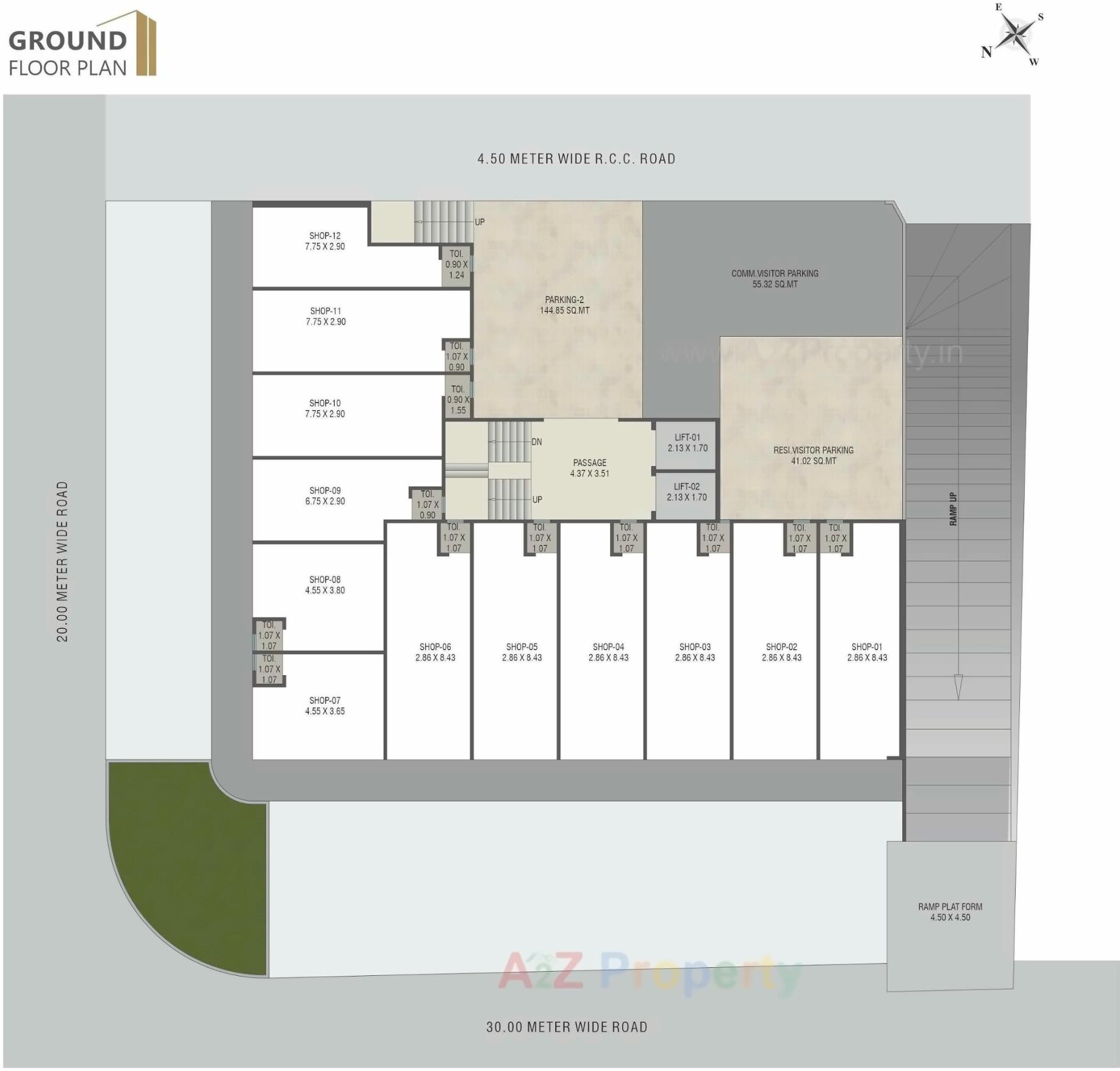 Layout of real estate project The Prime located at Vadodara, Vadodara, Gujarat