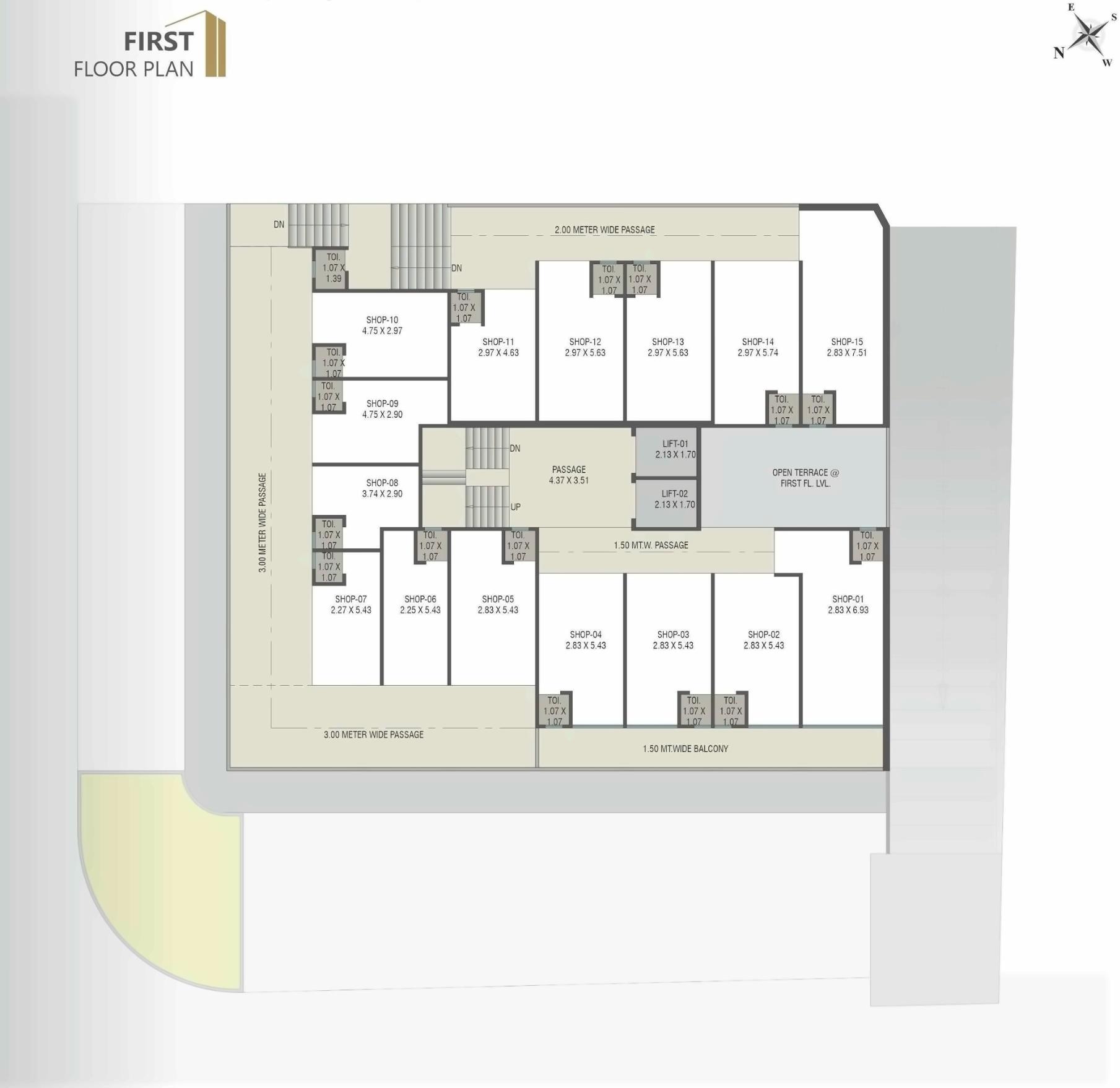 Layout of real estate project The Prime located at Vadodara, Vadodara, Gujarat