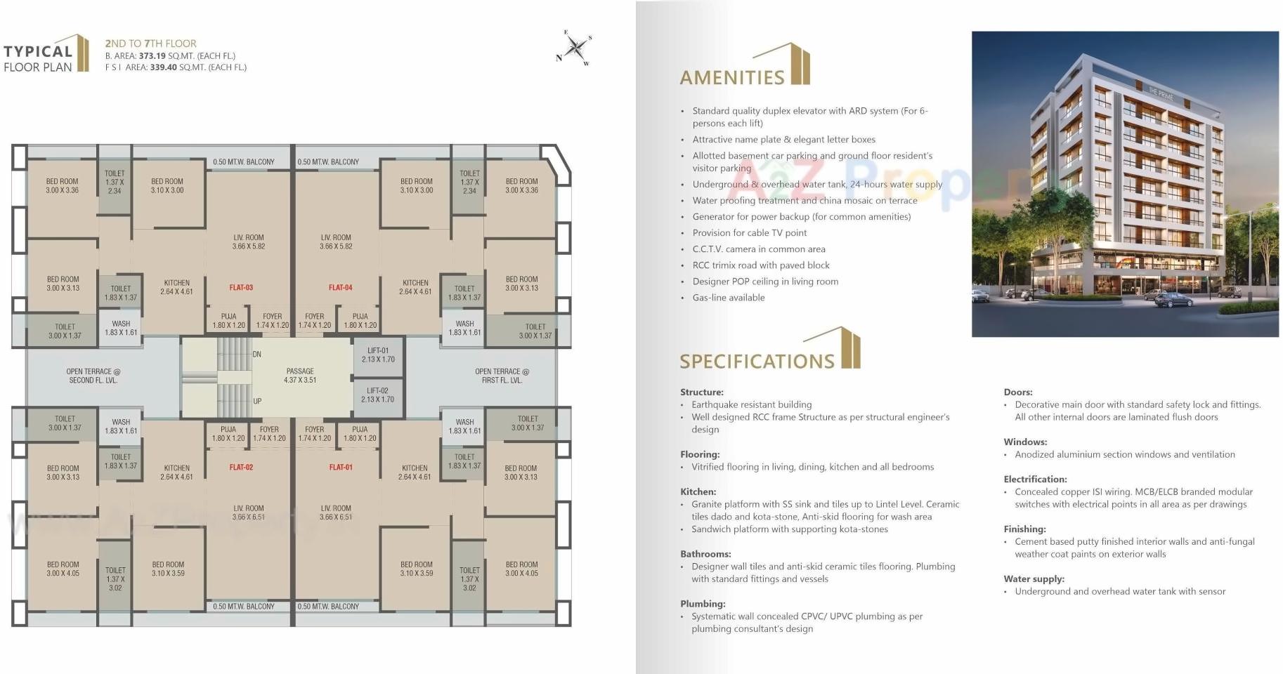 Layout of real estate project The Prime located at Vadodara, Vadodara, Gujarat