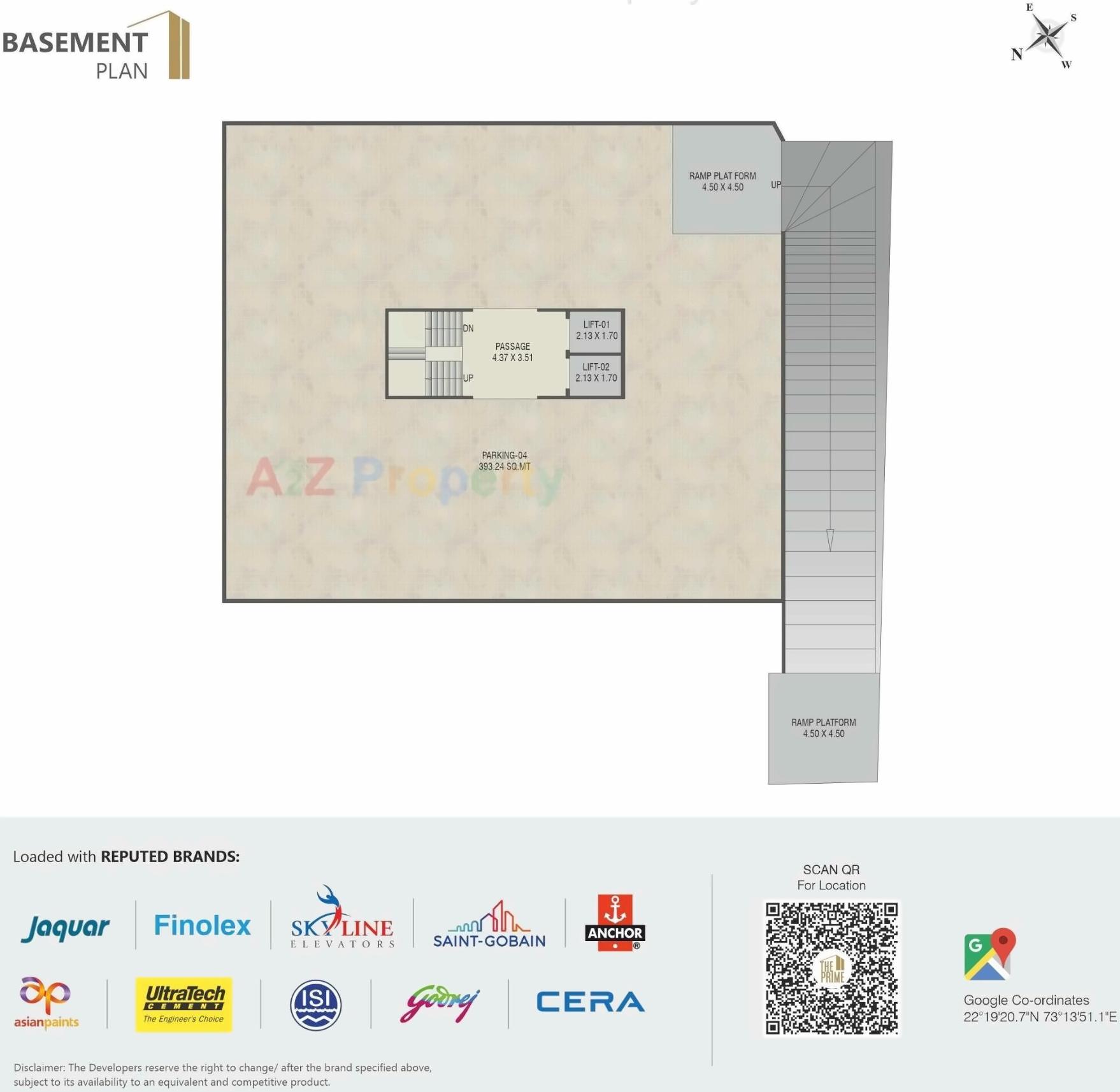 Layout of real estate project The Prime located at Vadodara, Vadodara, Gujarat