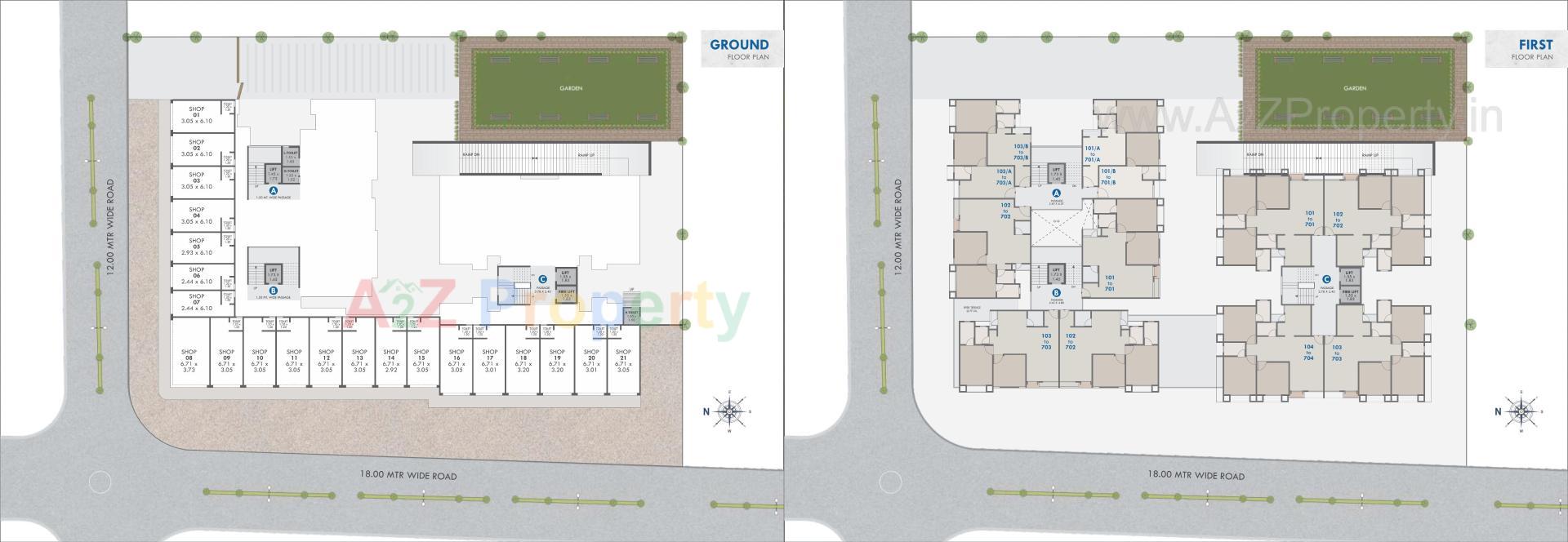 Layout of real estate project The Rb Capital located at Bapod, Vadodara, Gujarat