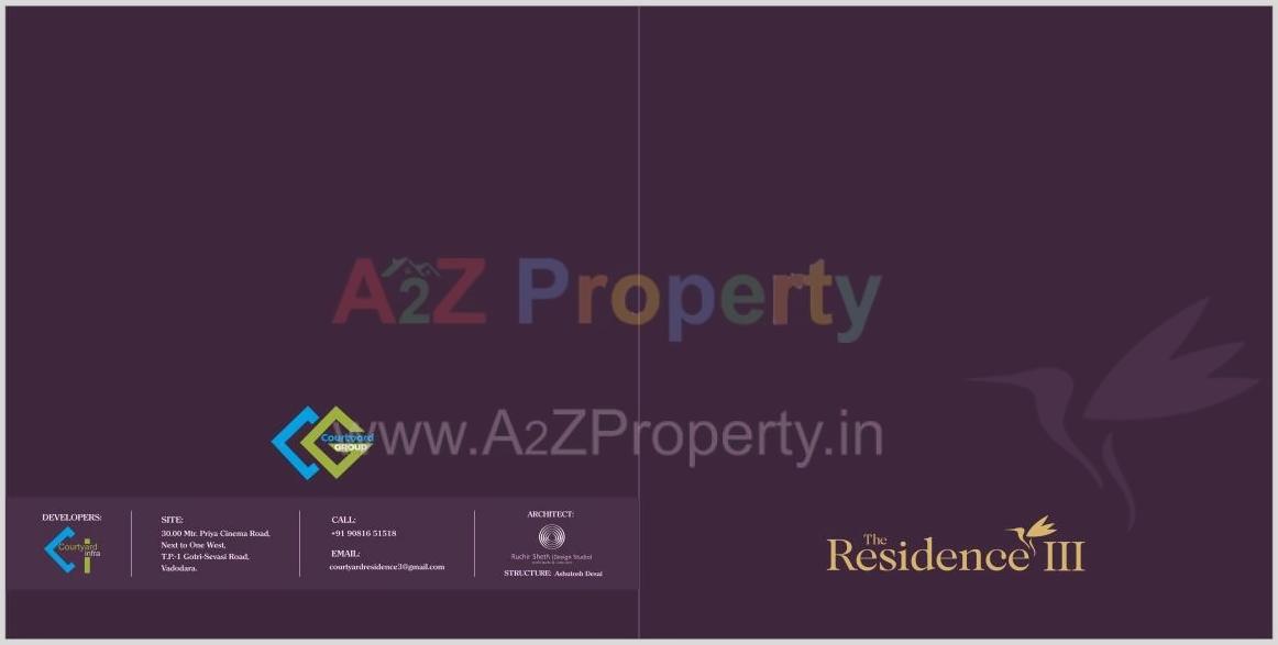  of real estate project The Residence located at Sevasi, Vadodara, Gujarat