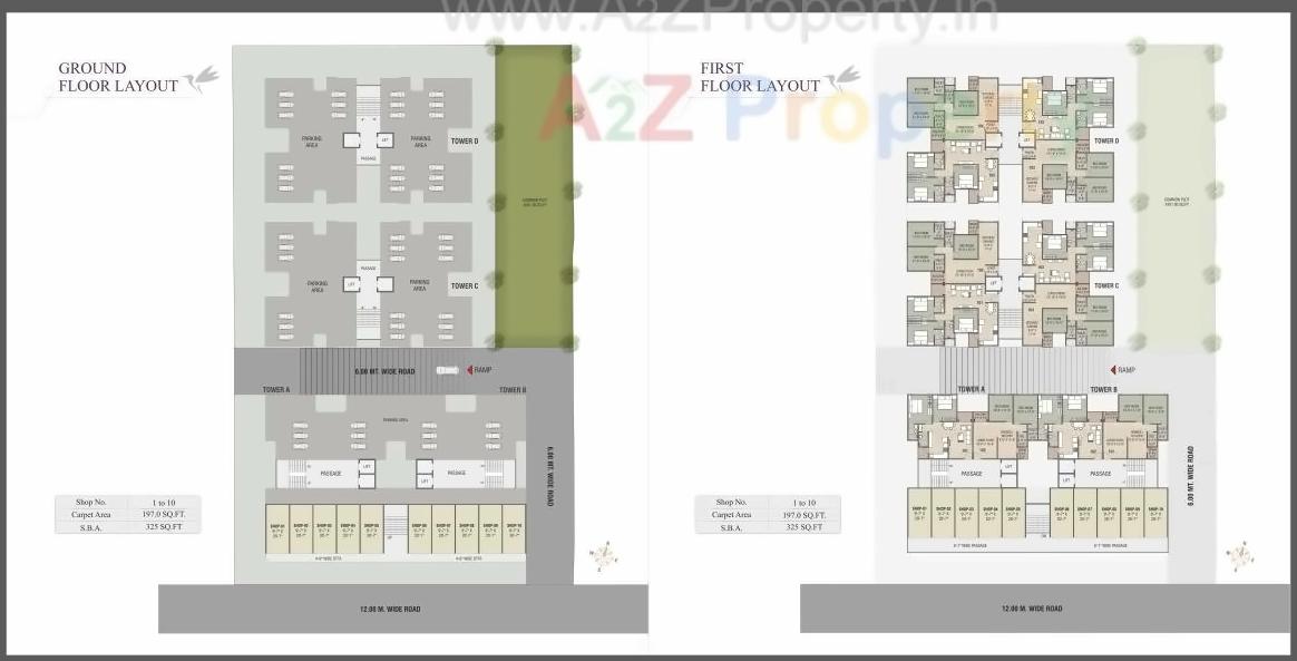 Layout of real estate project The Residence located at Sevasi, Vadodara, Gujarat