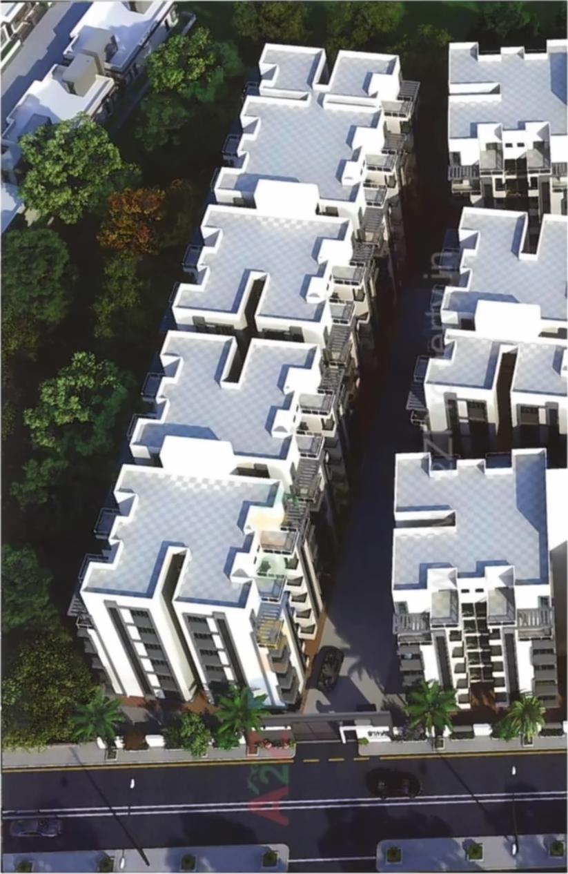 3D Elevation of real estate project The Rise located at Bhayli, Vadodara, Gujarat