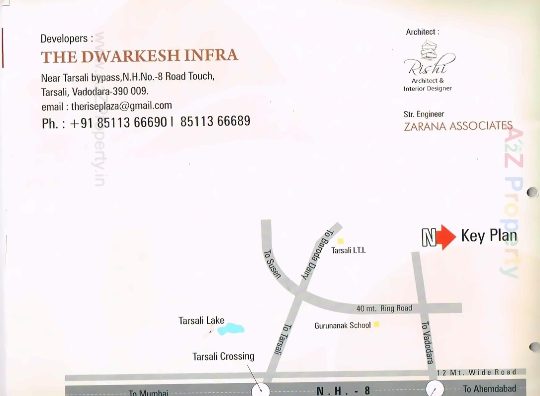  of real estate project The Rise Plaza located at Tarsali, Vadodara, Gujarat