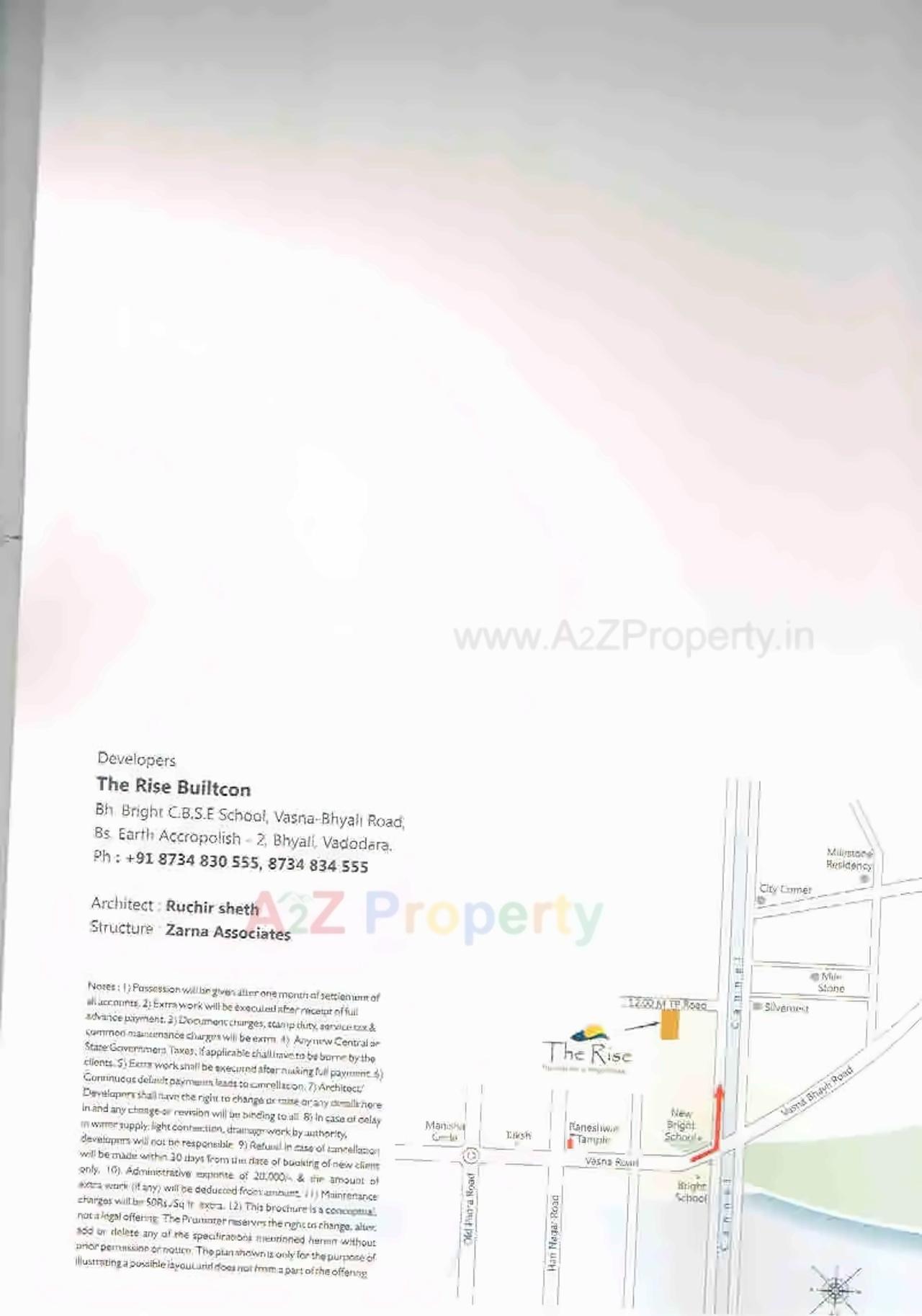  of real estate project The Rise located at Bhayli, Vadodara, Gujarat