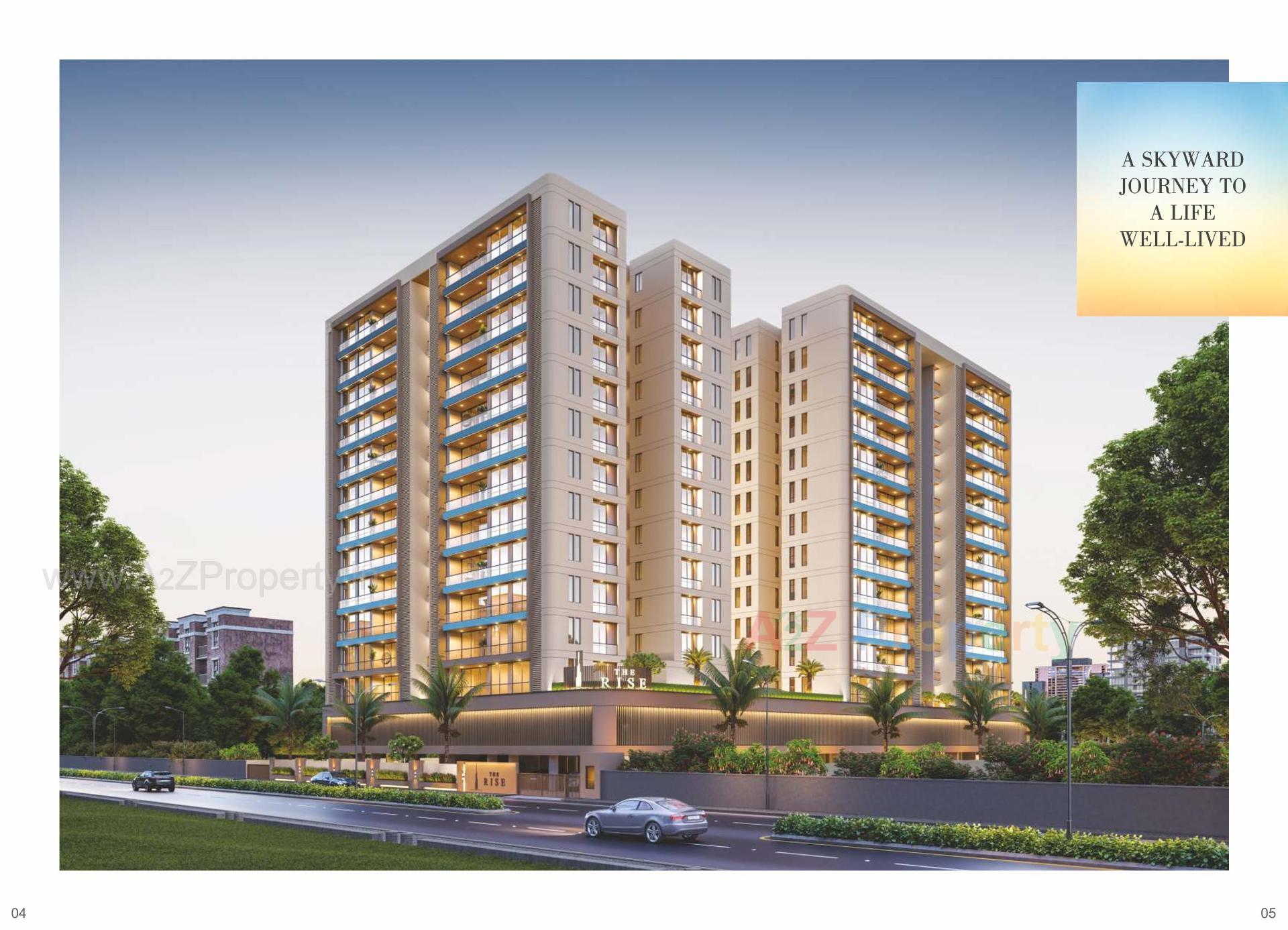 3D Elevation of real estate project The Rise located at Harni, Vadodara, Gujarat