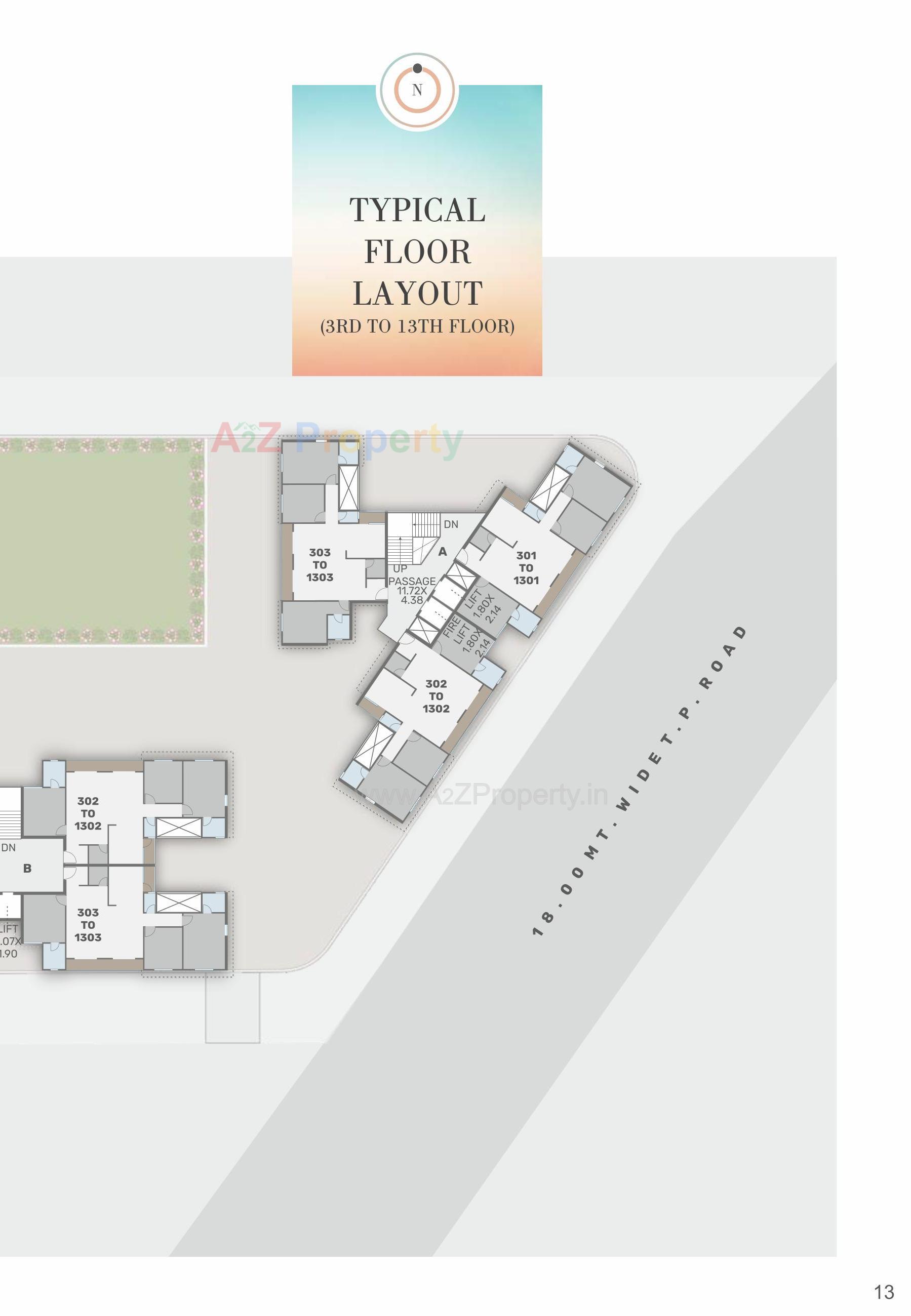 Layout of real estate project The Rise located at Harni, Vadodara, Gujarat