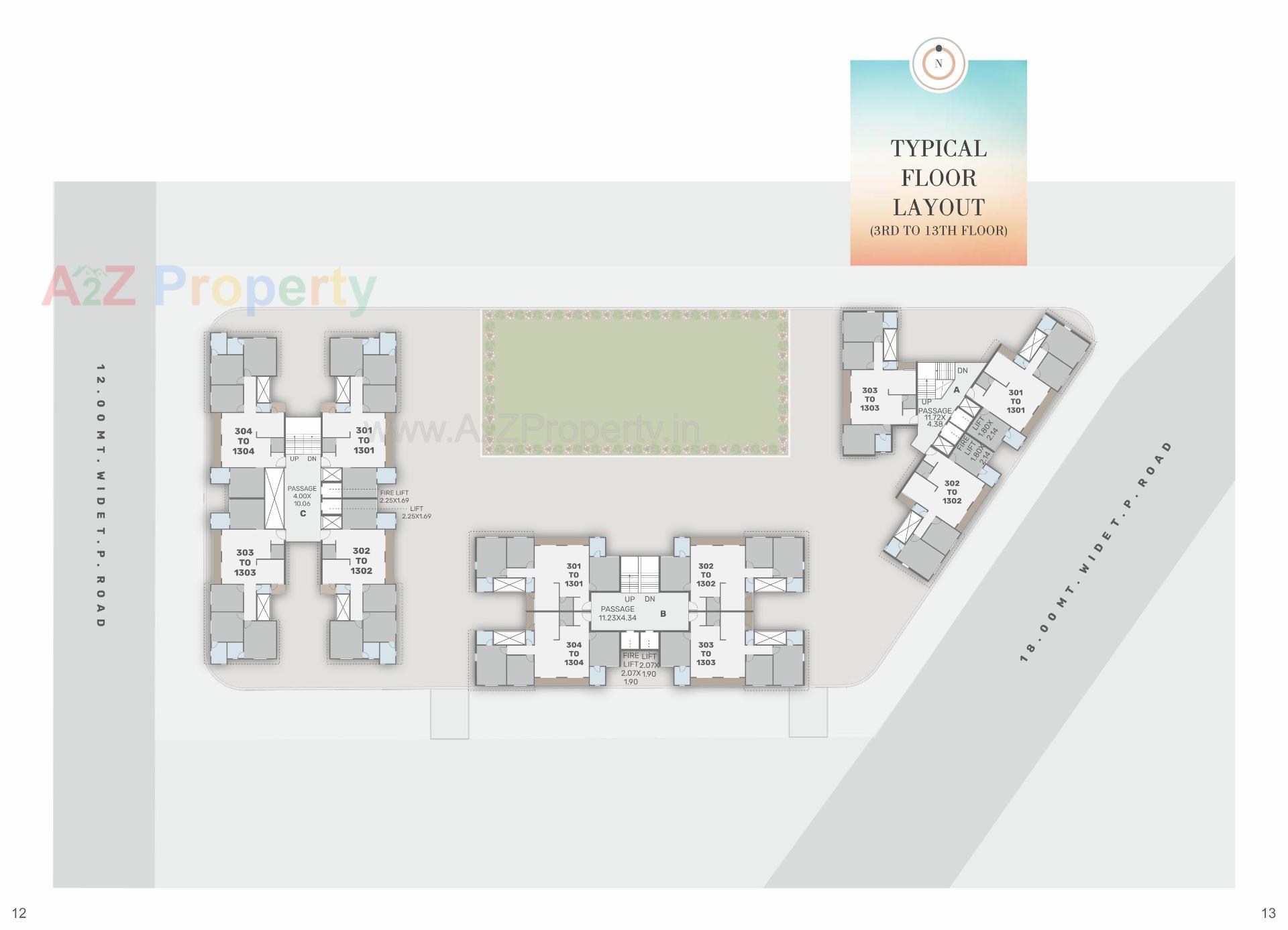 Layout of real estate project The Rise located at Harni, Vadodara, Gujarat