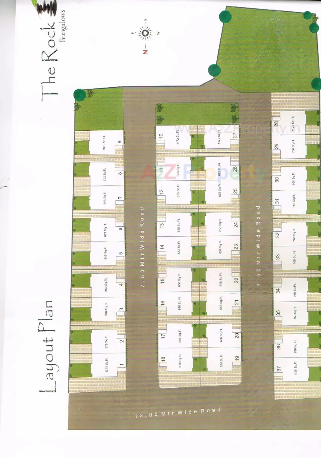 Layout of real estate project The Rock located at Bhayli, Vadodara, Gujarat