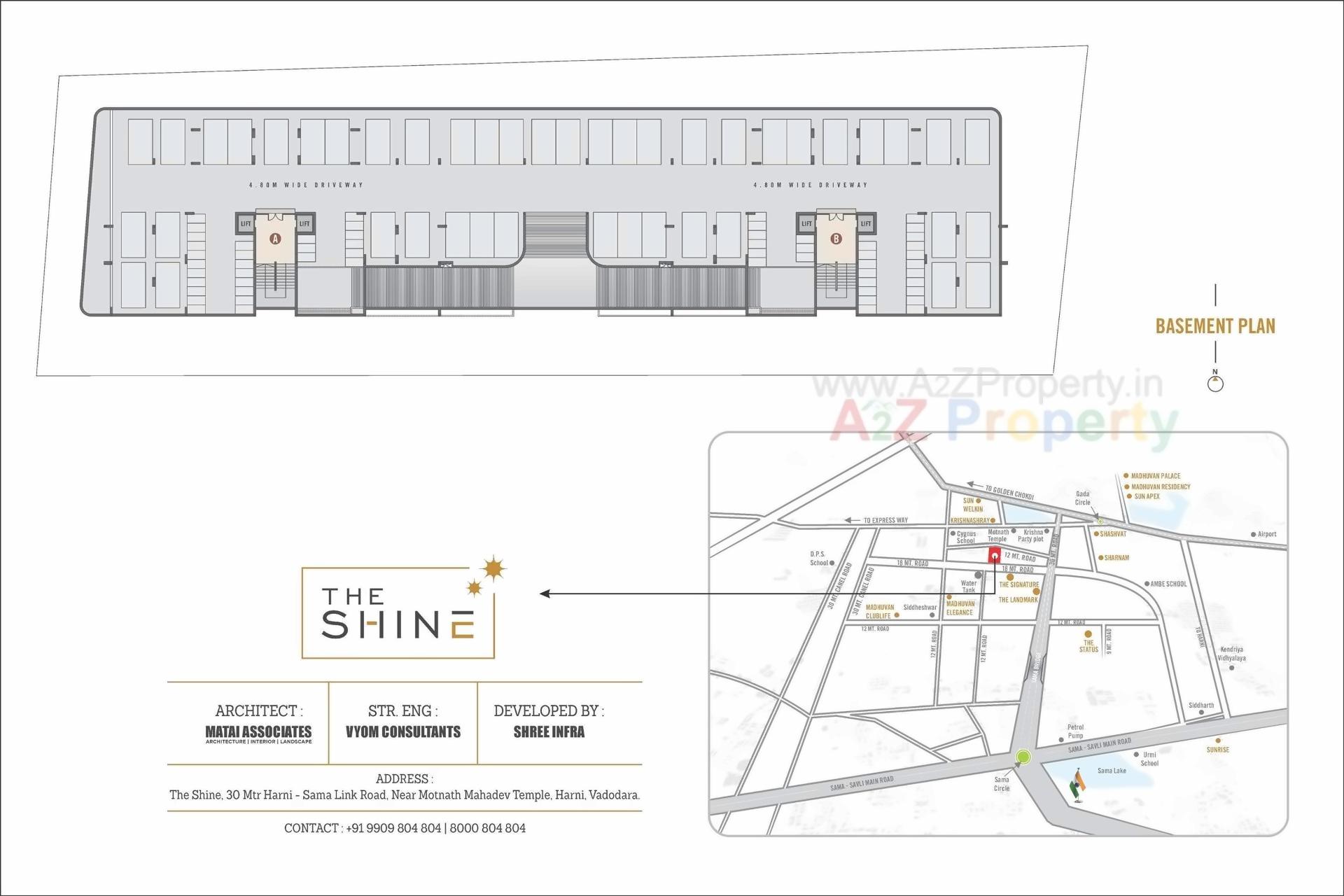 Layout of real estate project The Shine located at Harni, Vadodara, Gujarat