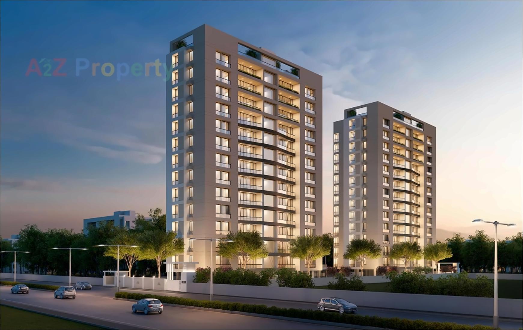 3D Elevation of real estate project The Shine located at Harni, Vadodara, Gujarat