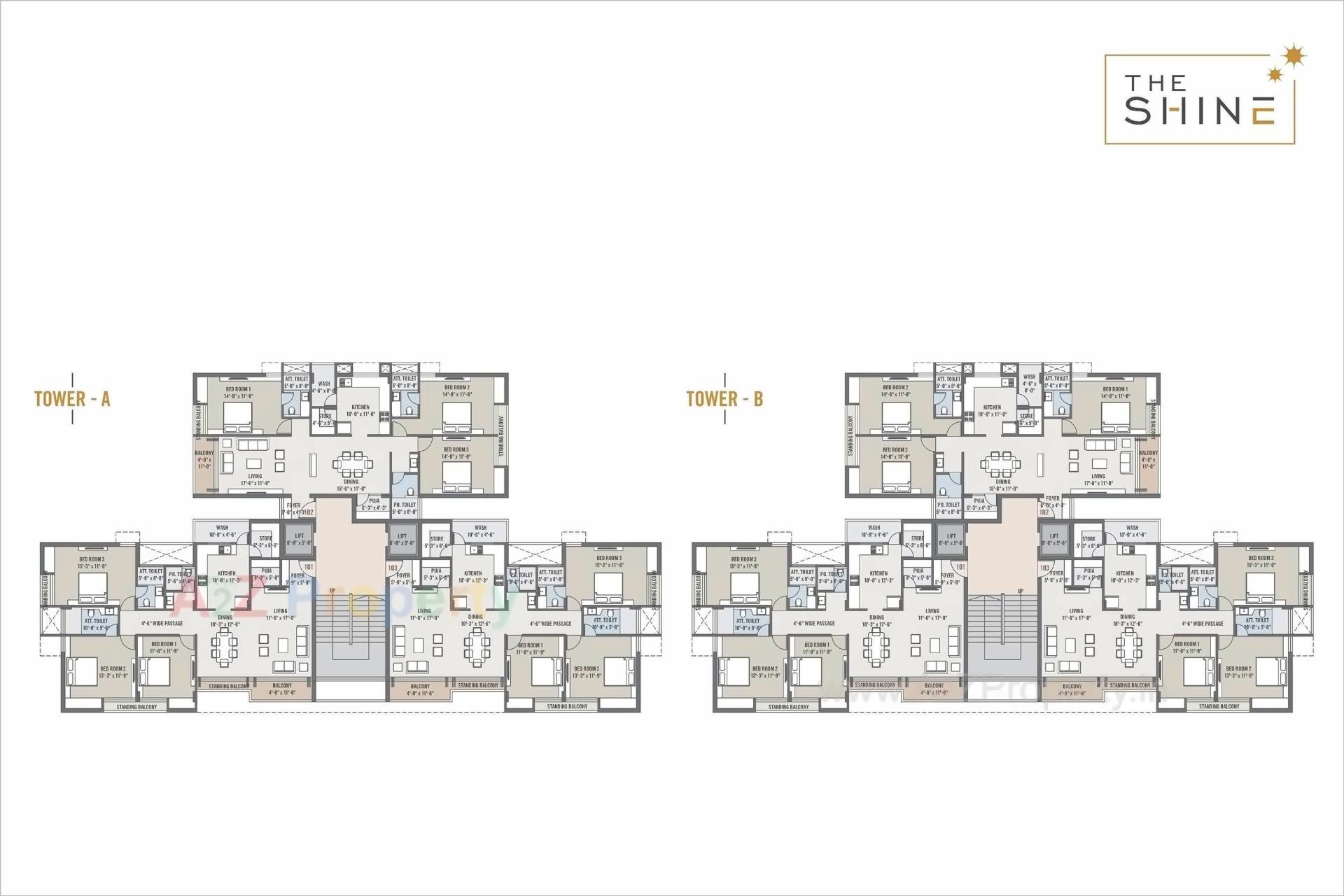 Layout of real estate project The Shine located at Harni, Vadodara, Gujarat