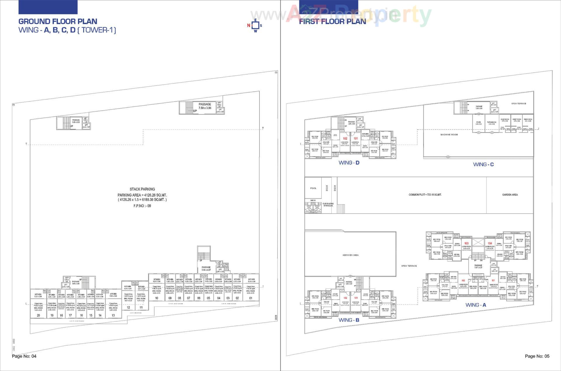 Layout of real estate project The Skygaze located at Sevasi, Vadodara, Gujarat