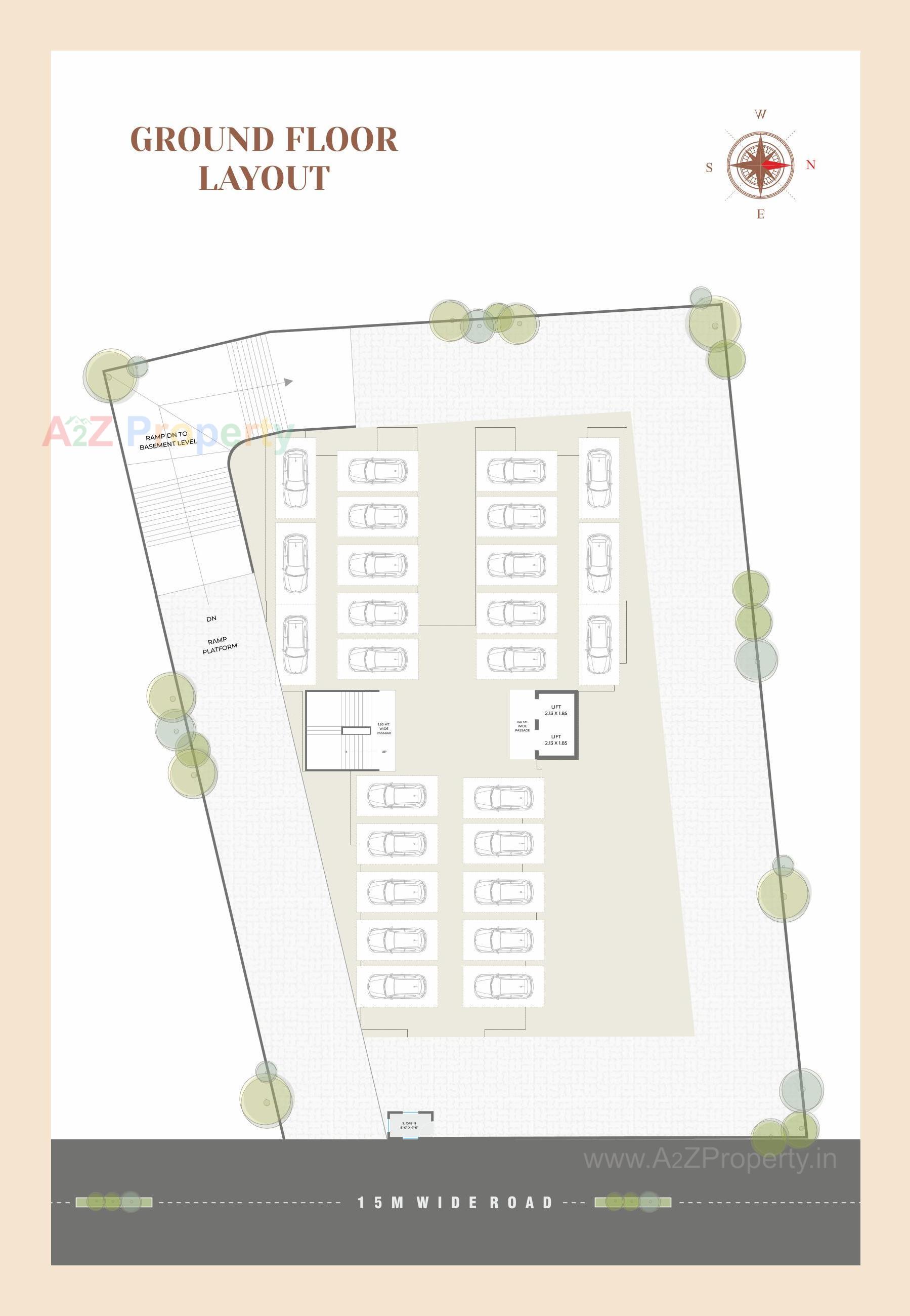 Layout of real estate project The Solitaire located at Bhayli, Vadodara, Gujarat