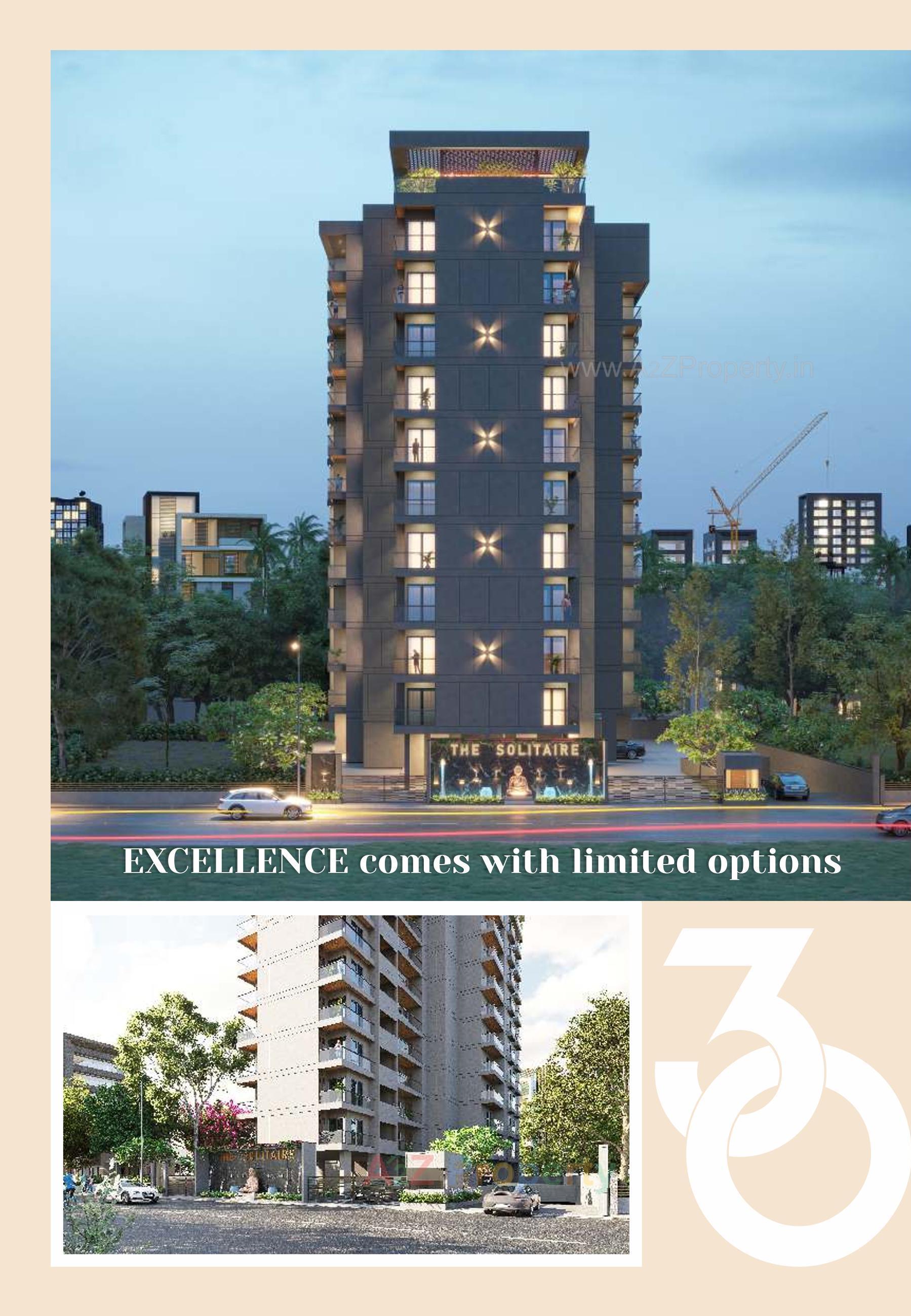 3D Elevation of real estate project The Solitaire located at Bhayli, Vadodara, Gujarat